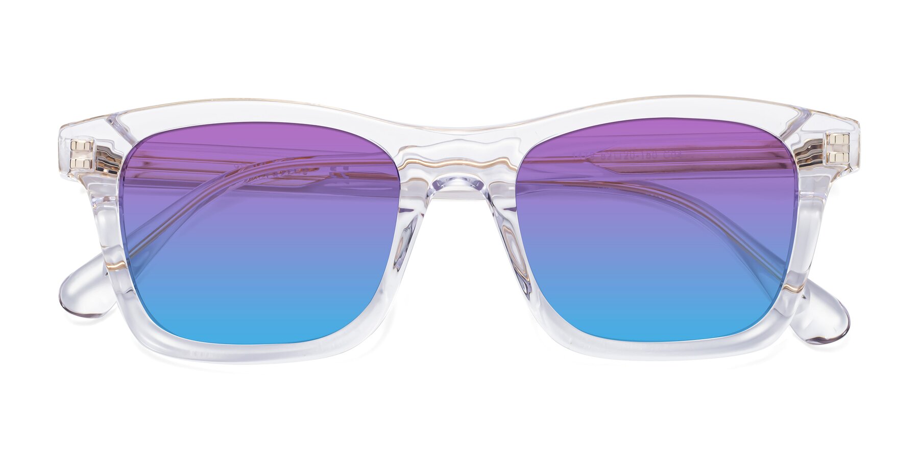 Folded Front of 1475 in Clear with Purple / Blue Gradient Lenses
