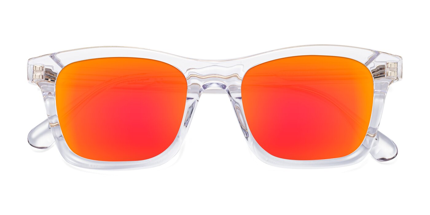 1475 - Clear Flash Mirrored Sunglasses