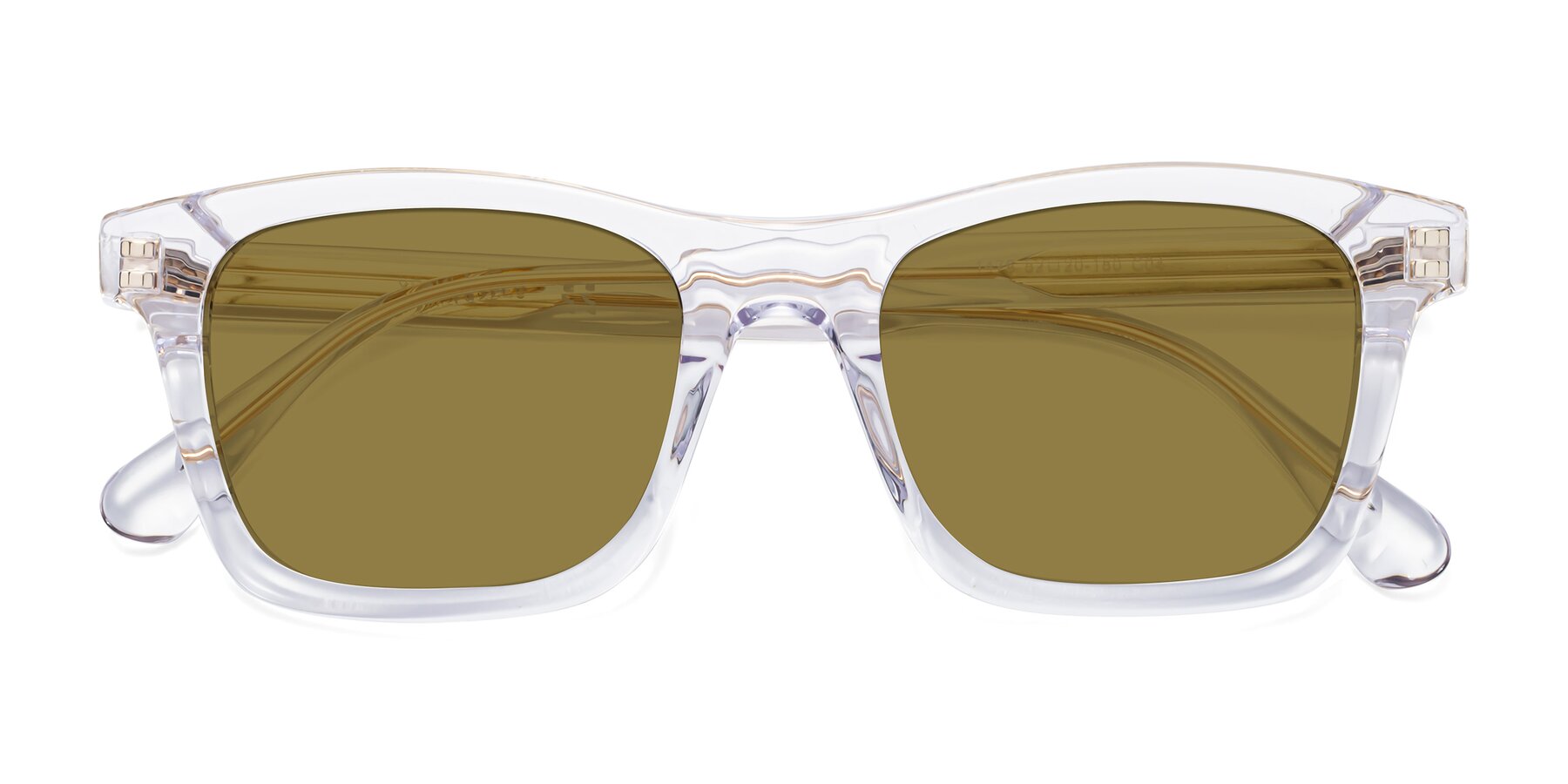 Folded Front of 1475 in Clear with Brown Polarized Lenses