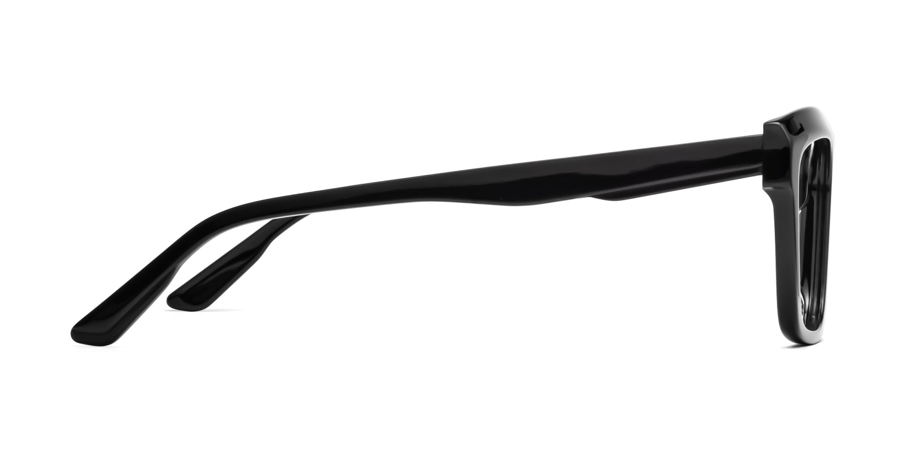 Side of 1481 in Black with Clear Eyeglass Lenses
