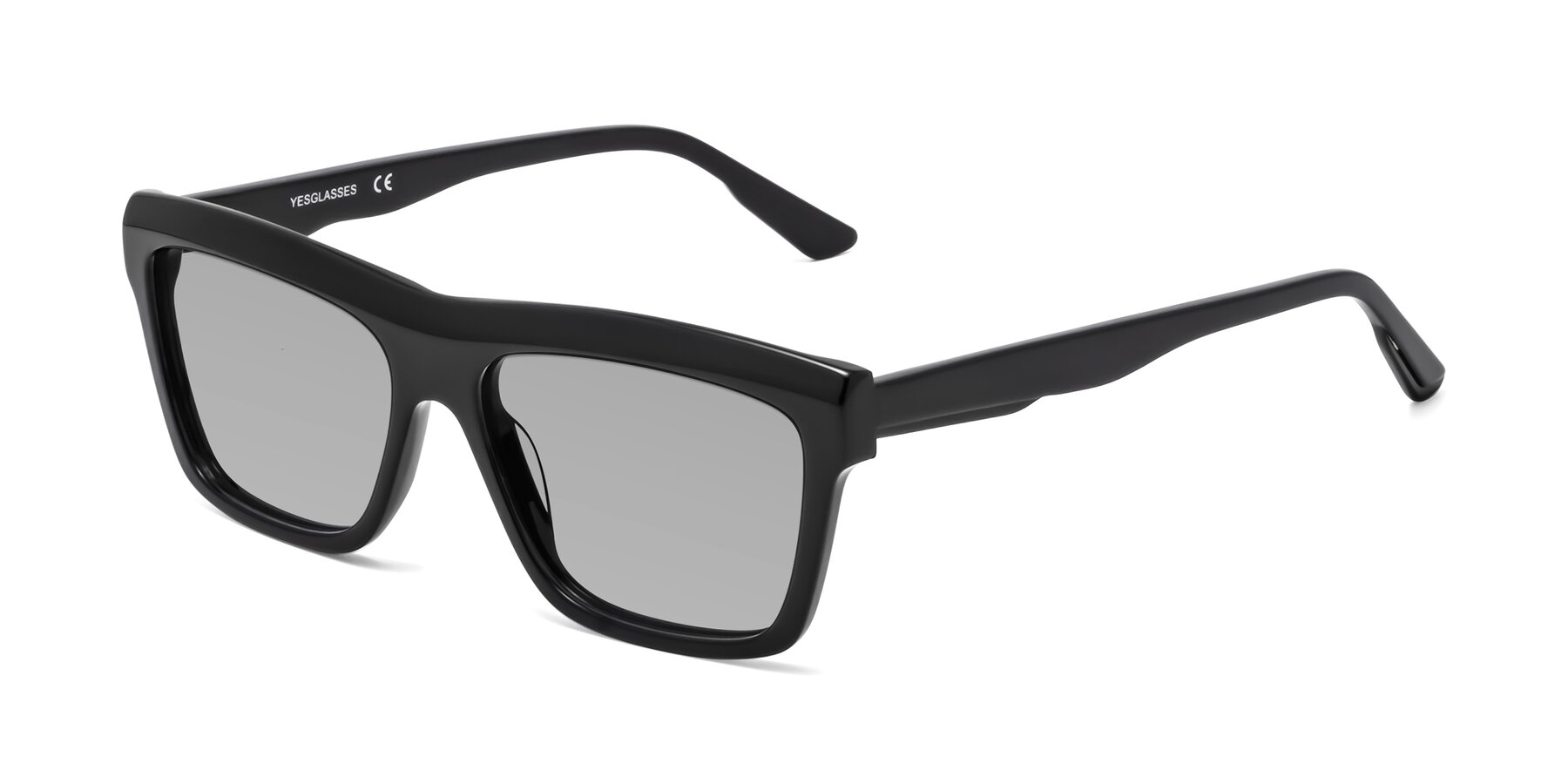 Angle of 1481 in Black with Light Gray Tinted Lenses