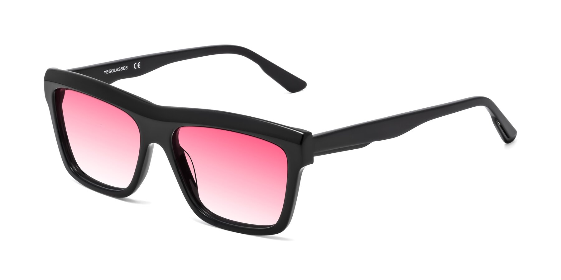 Angle of 1481 in Black with Pink Gradient Lenses