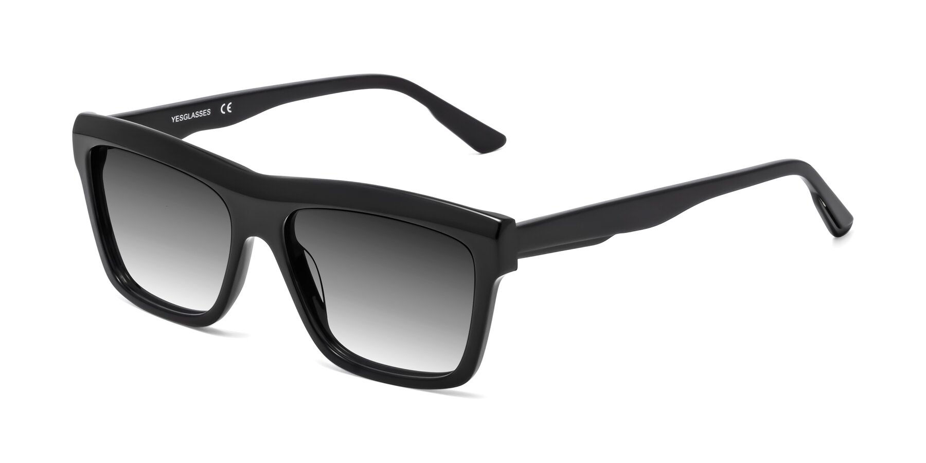 Angle of 1481 in Black with Gray Gradient Lenses