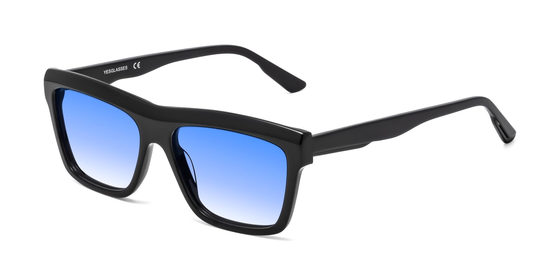 Angle of 1481 in Black with Blue Gradient Lenses
