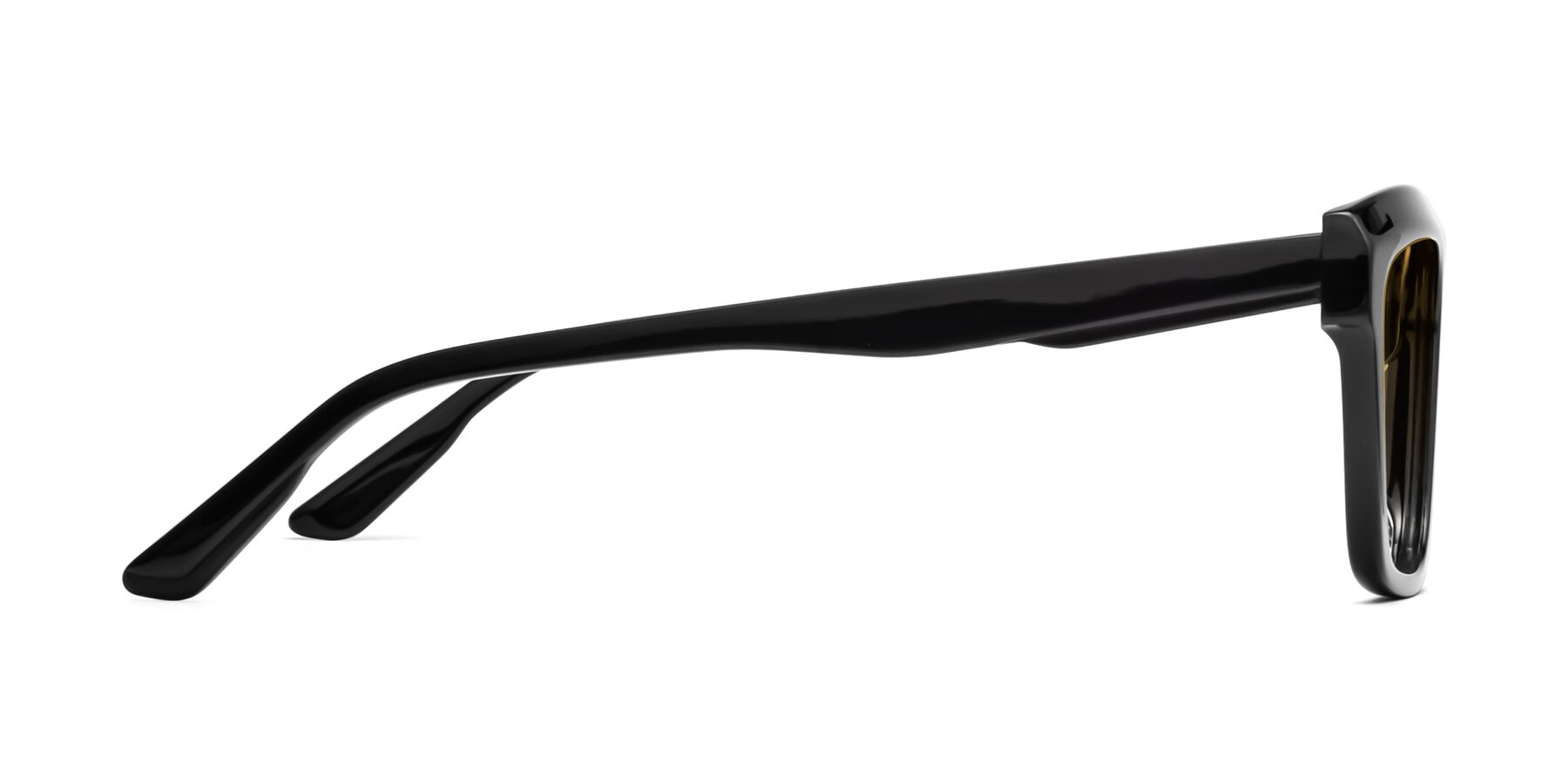 Side of 1481 in Black with Champagne Gradient Lenses