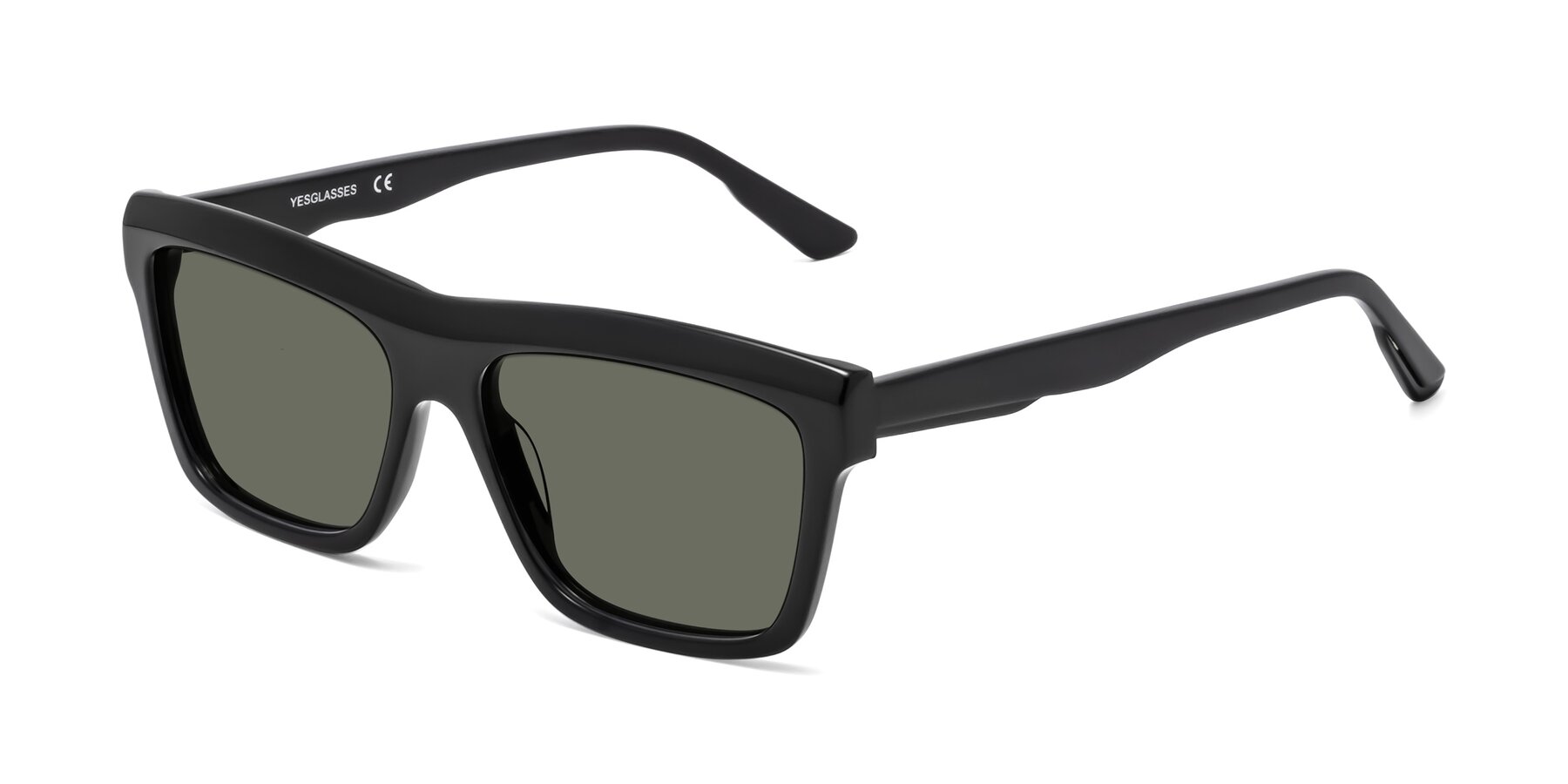 Angle of 1481 in Black with Gray Polarized Lenses