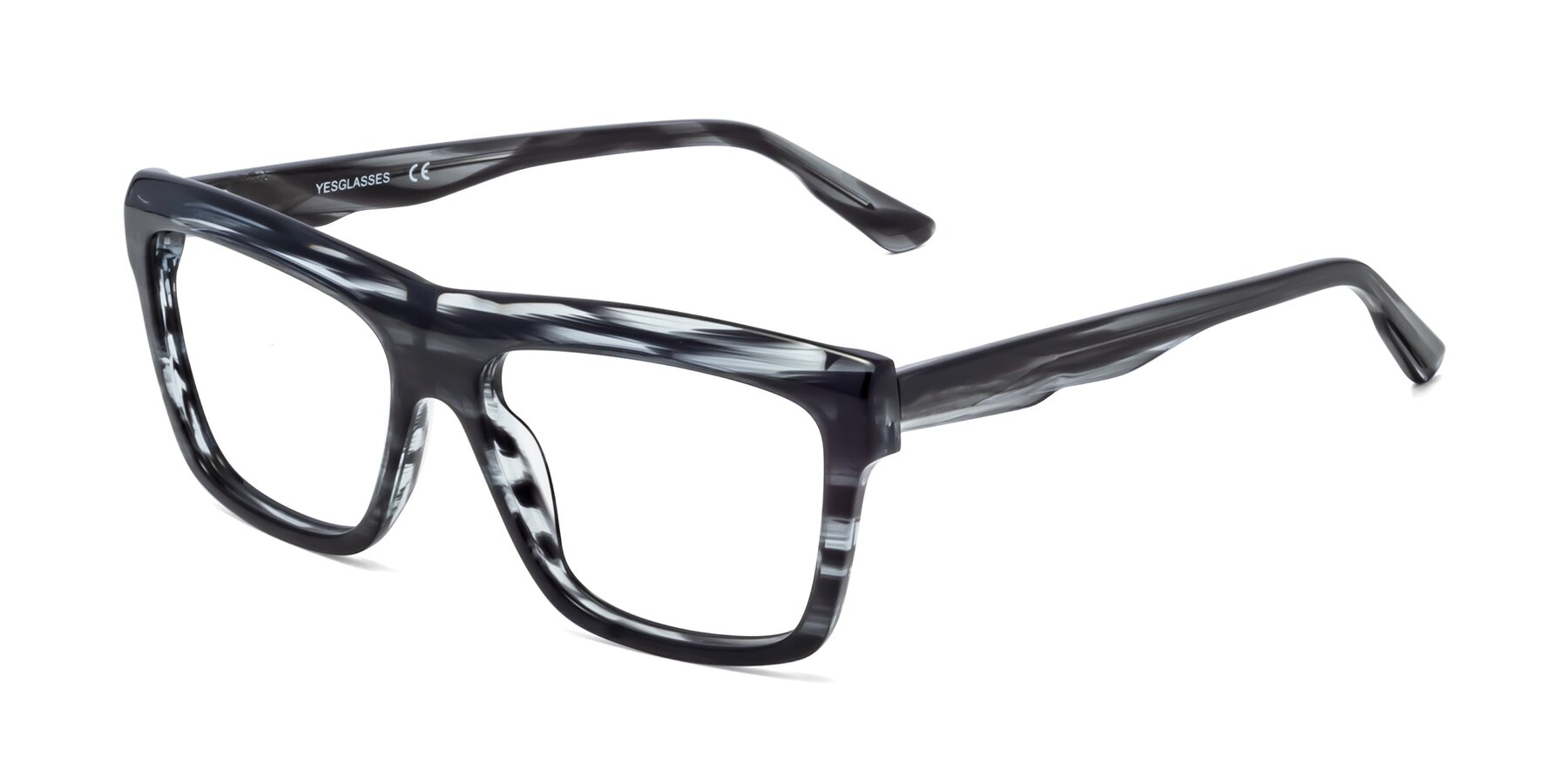 Angle of 1481 in Stripe with Clear Blue Light Blocking Lenses