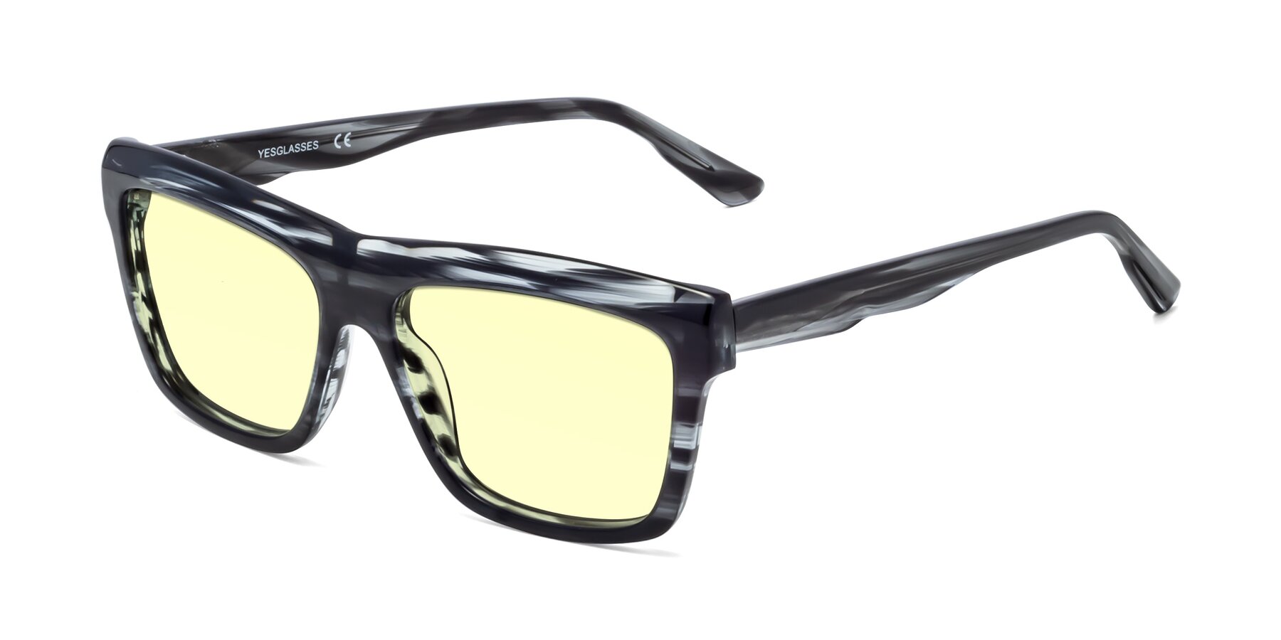 Angle of 1481 in Stripe with Light Yellow Tinted Lenses