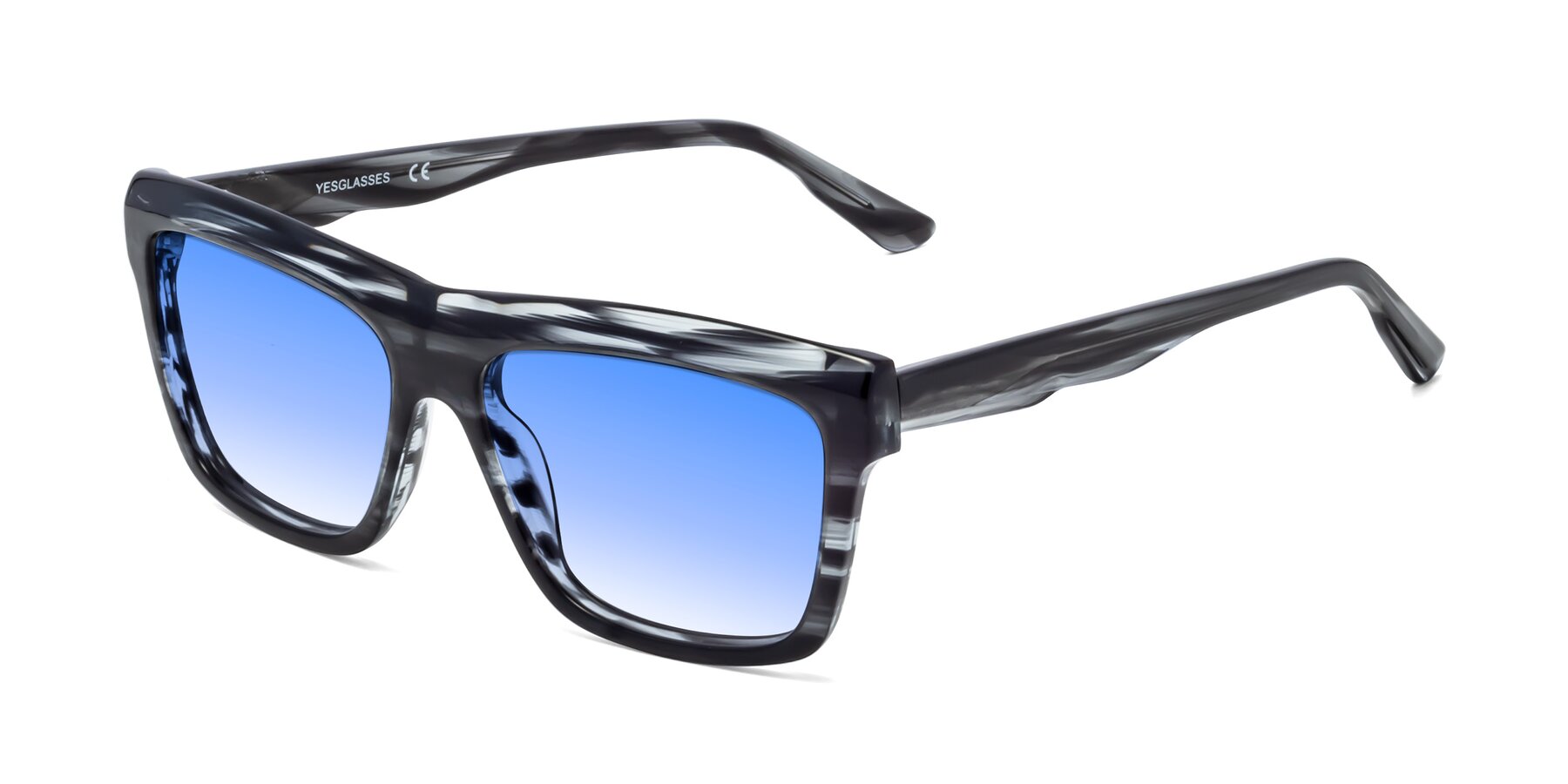 Angle of 1481 in Stripe with Blue Gradient Lenses