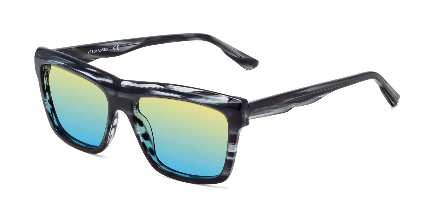 Angle of 1481 in Stripe with Yellow / Blue Gradient Lenses