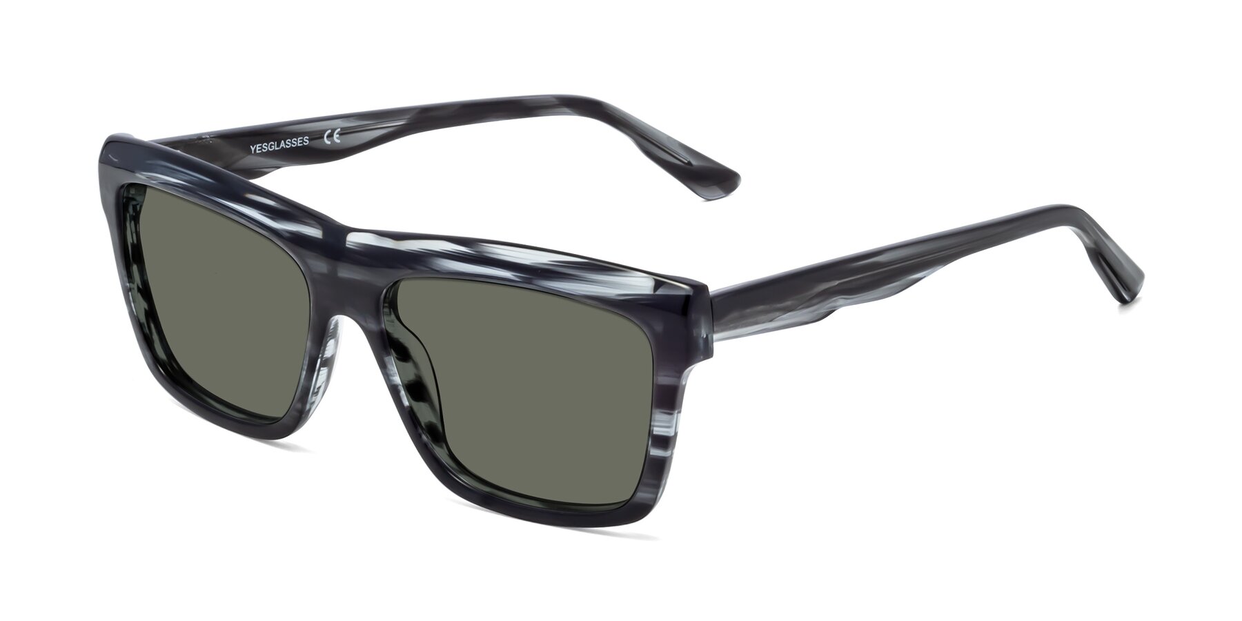 Angle of 1481 in Stripe with Gray Polarized Lenses