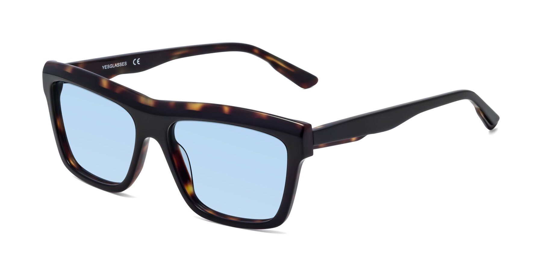 Angle of 1481 in Tortoise with Light Blue Tinted Lenses