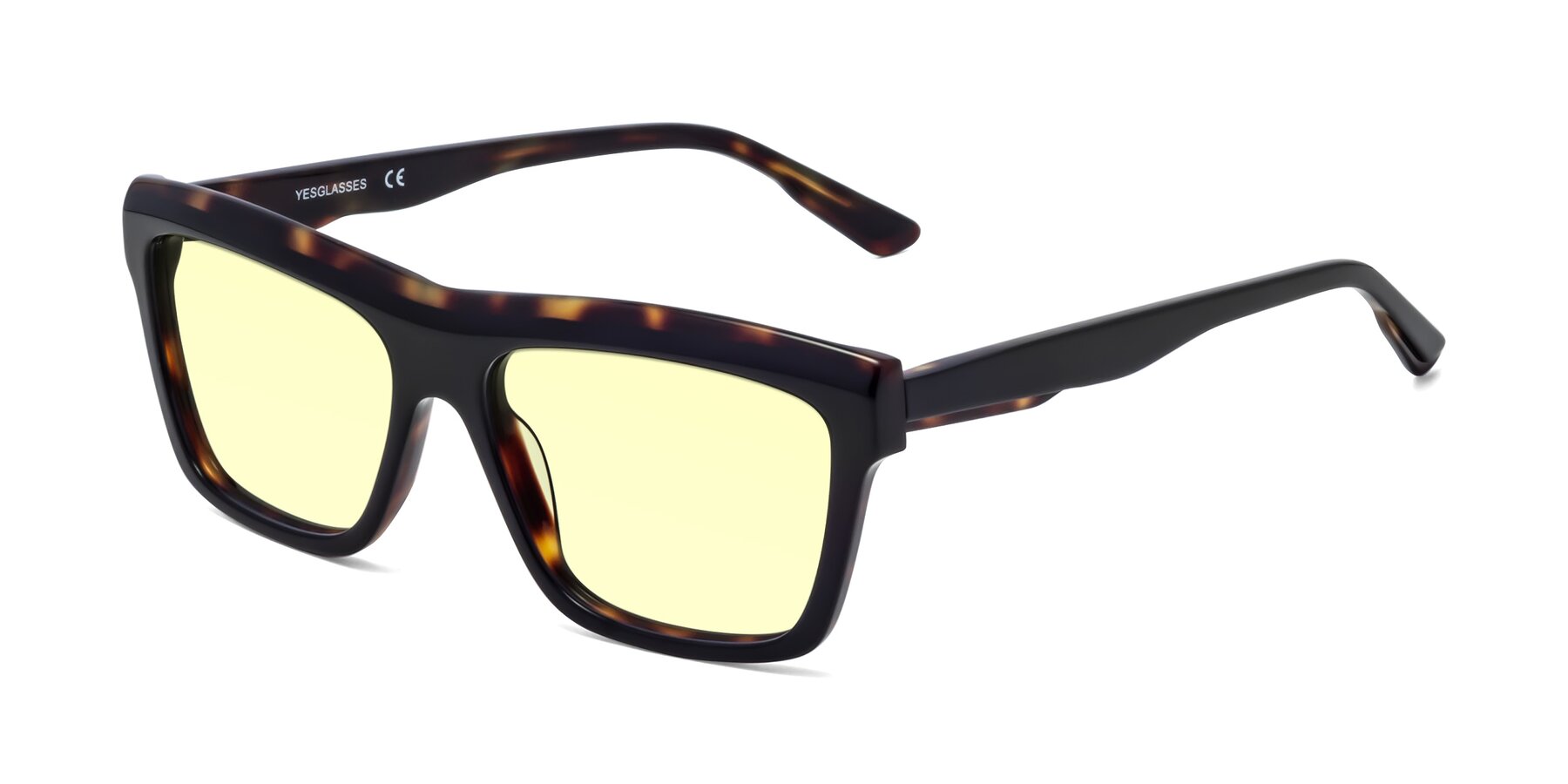 Angle of 1481 in Tortoise with Light Yellow Tinted Lenses