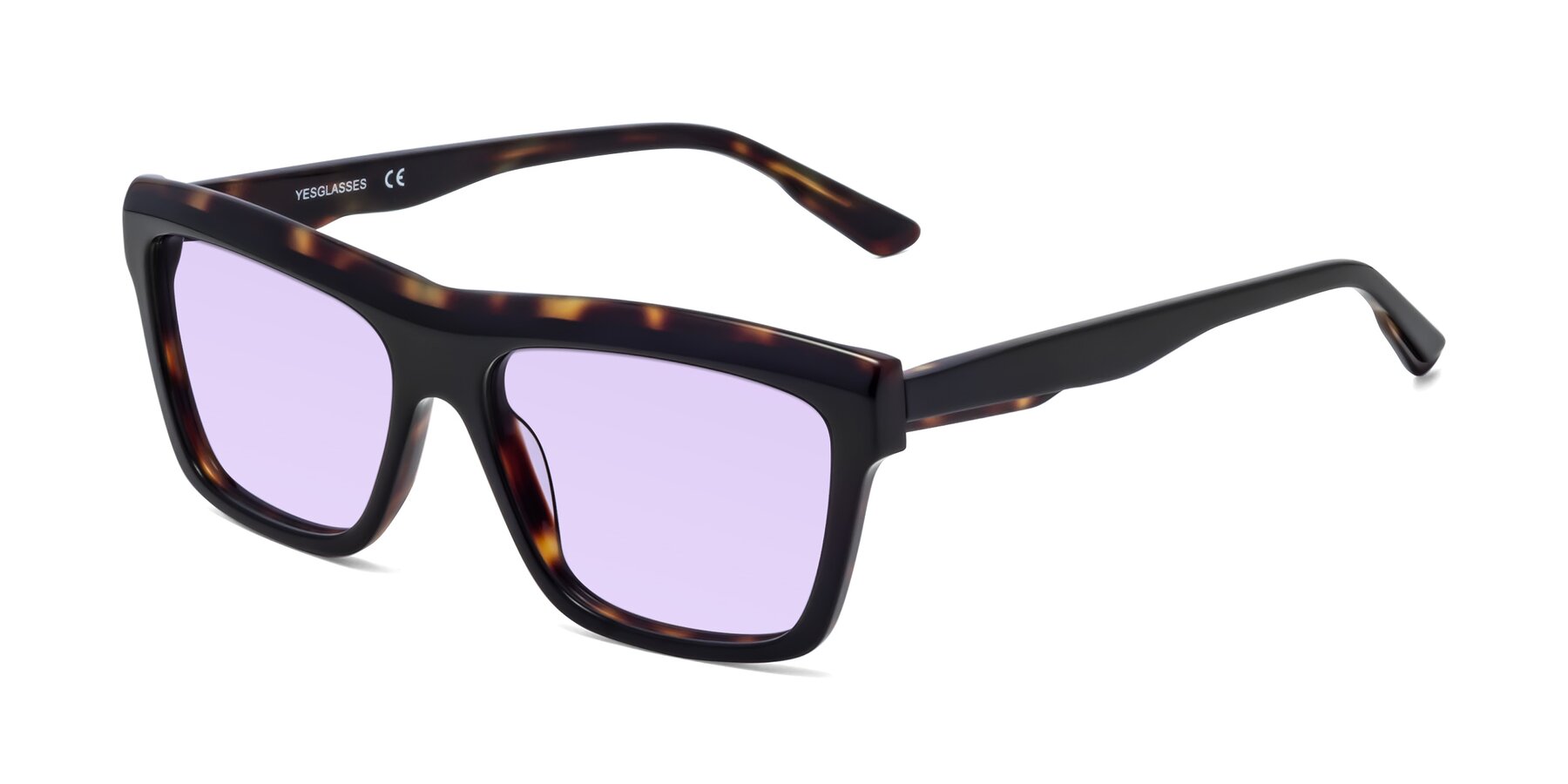 Angle of 1481 in Tortoise with Light Purple Tinted Lenses
