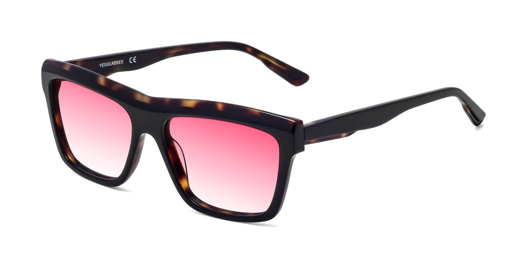 Angle of 1481 in Tortoise with Pink Gradient Lenses