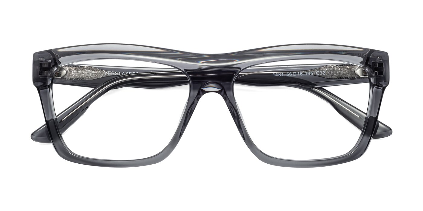 1481 - Stripe Gray Eyeglasses