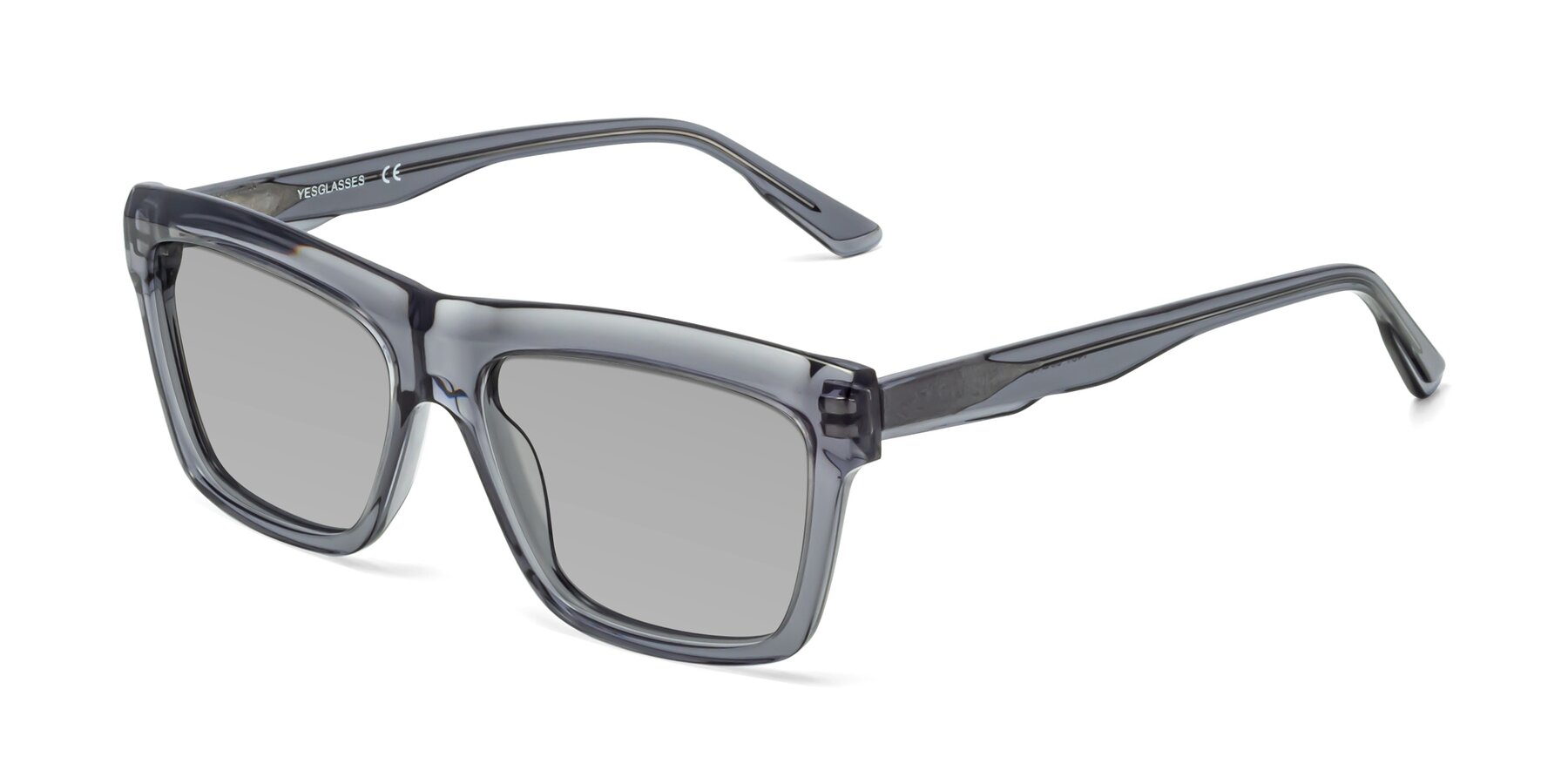 Angle of 1481 in Stripe Gray with Light Gray Tinted Lenses