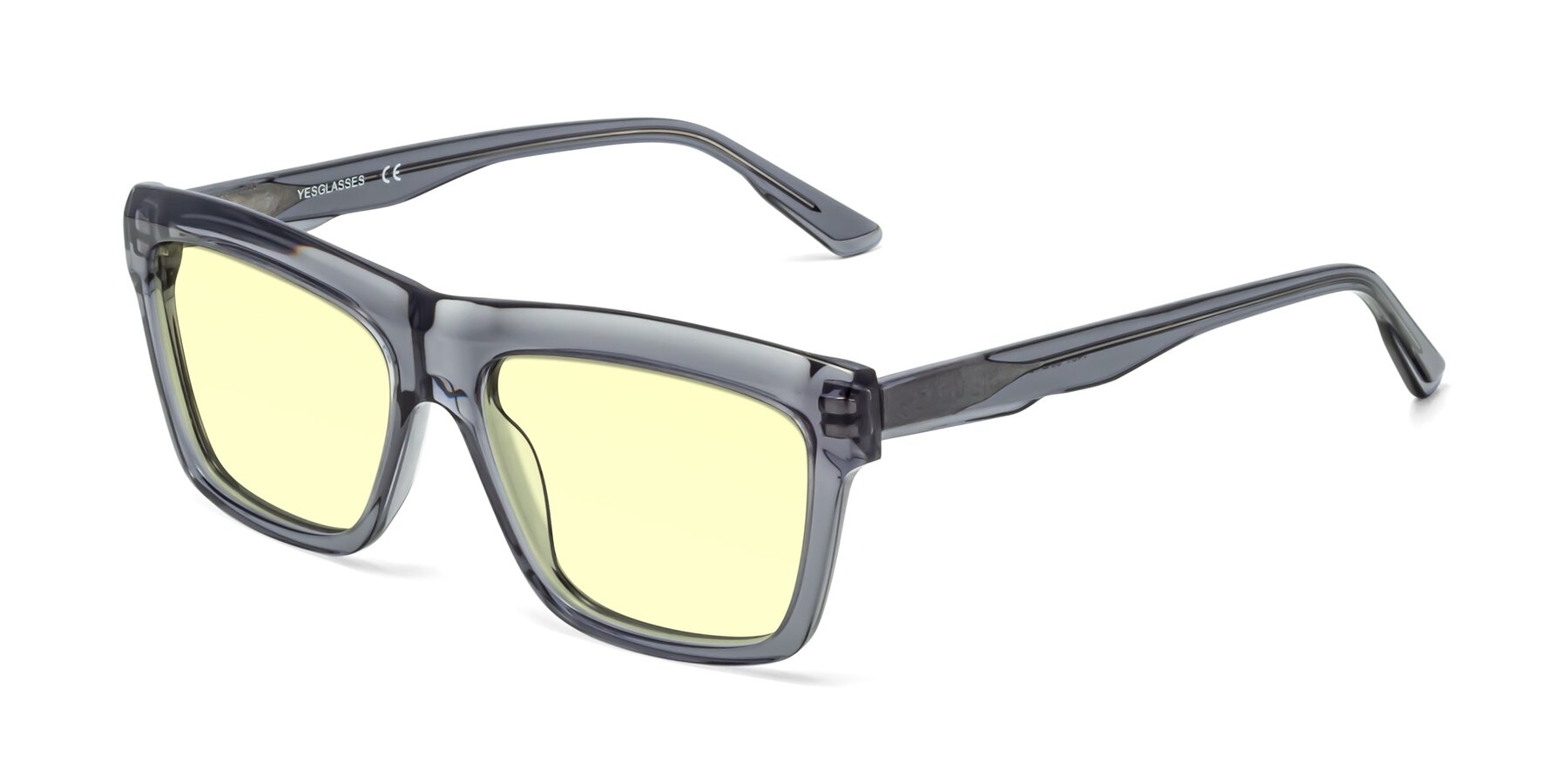 Angle of 1481 in Stripe Gray with Light Yellow Tinted Lenses