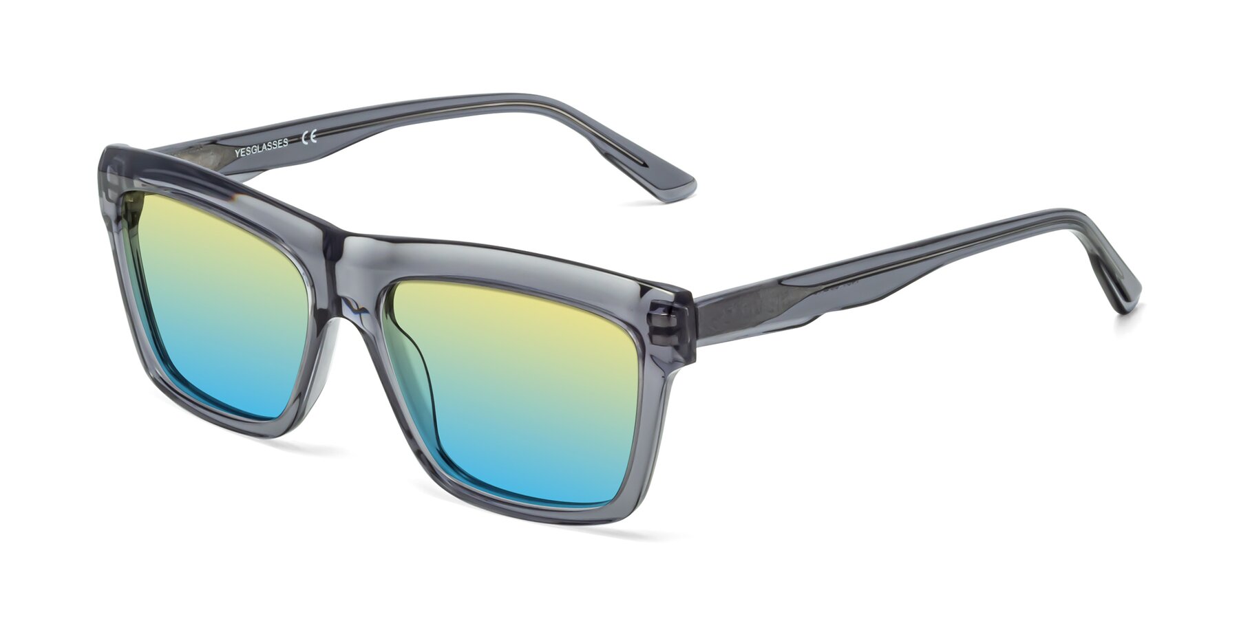 Angle of 1481 in Stripe Gray with Yellow / Blue Gradient Lenses