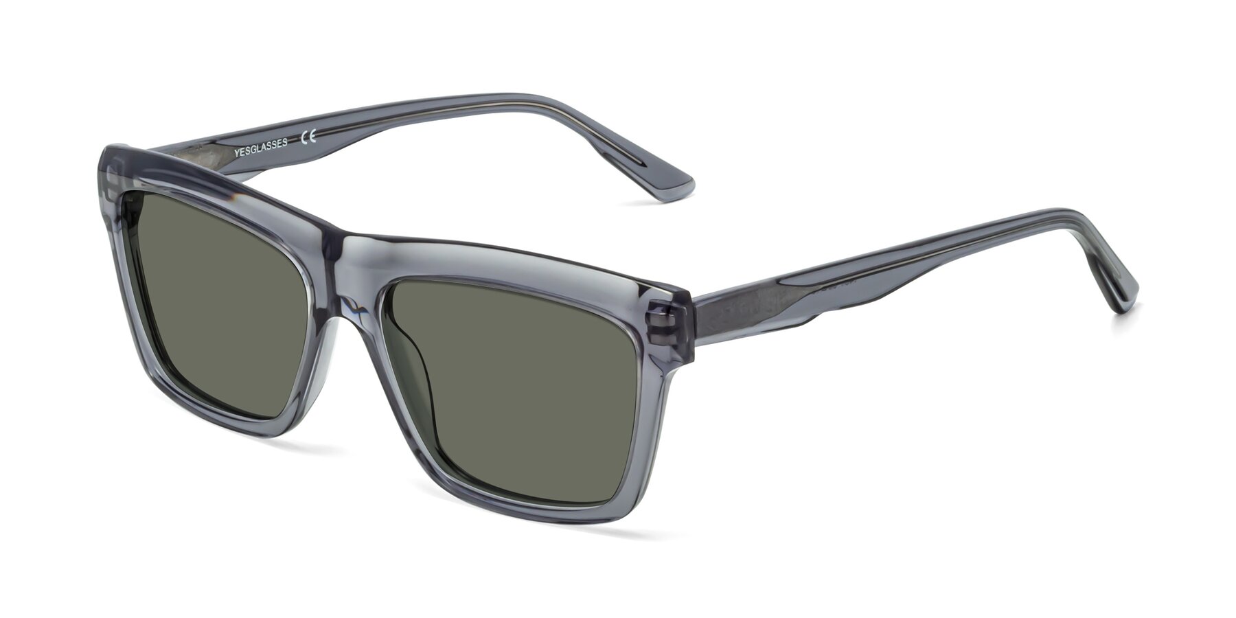 Angle of 1481 in Stripe Gray with Gray Polarized Lenses