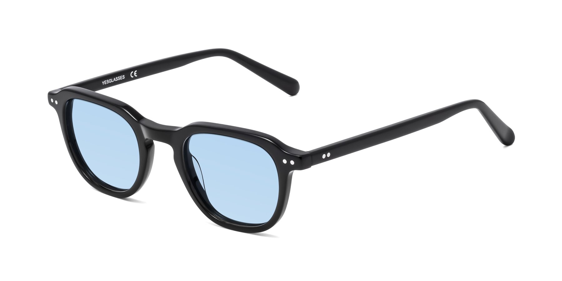 Angle of 1484 in Black with Light Blue Tinted Lenses