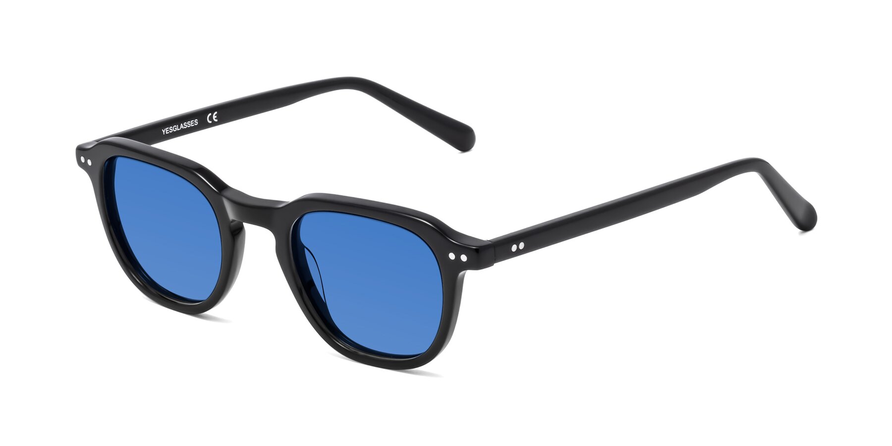Angle of 1484 in Black with Blue Tinted Lenses