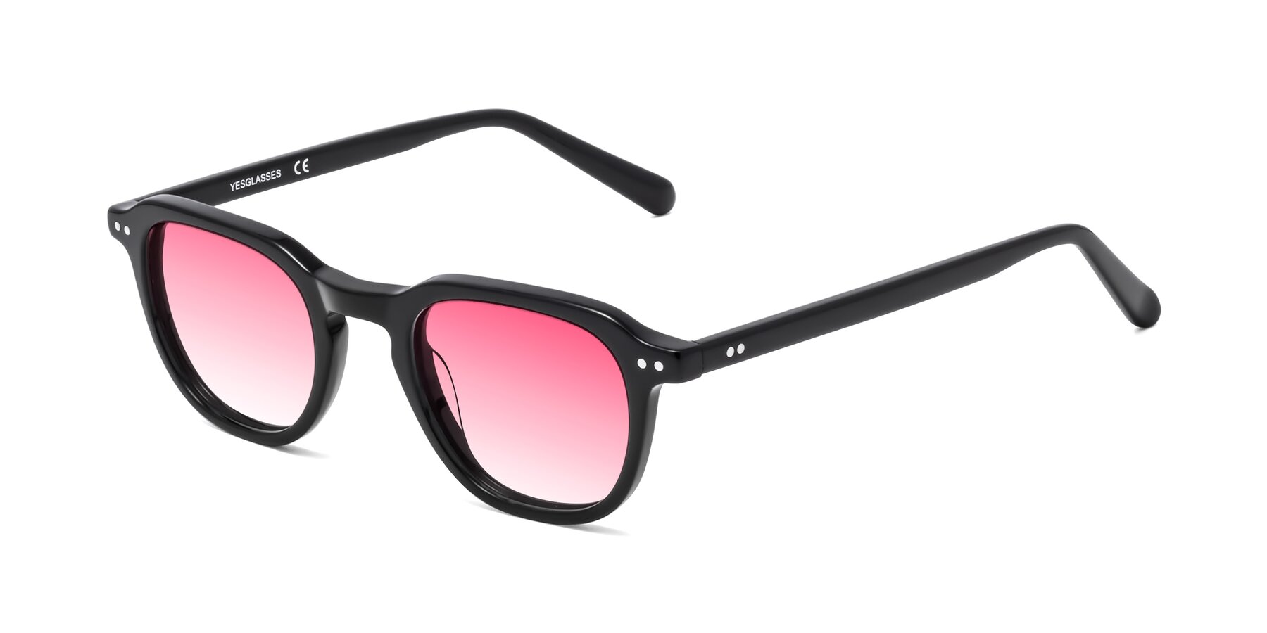 Angle of 1484 in Black with Pink Gradient Lenses