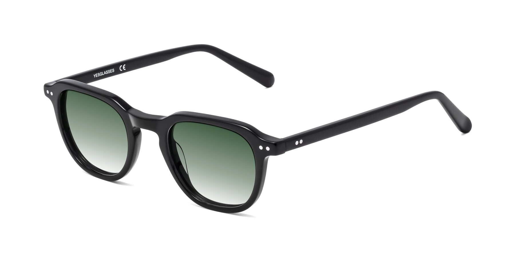 Angle of 1484 in Black with Green Gradient Lenses