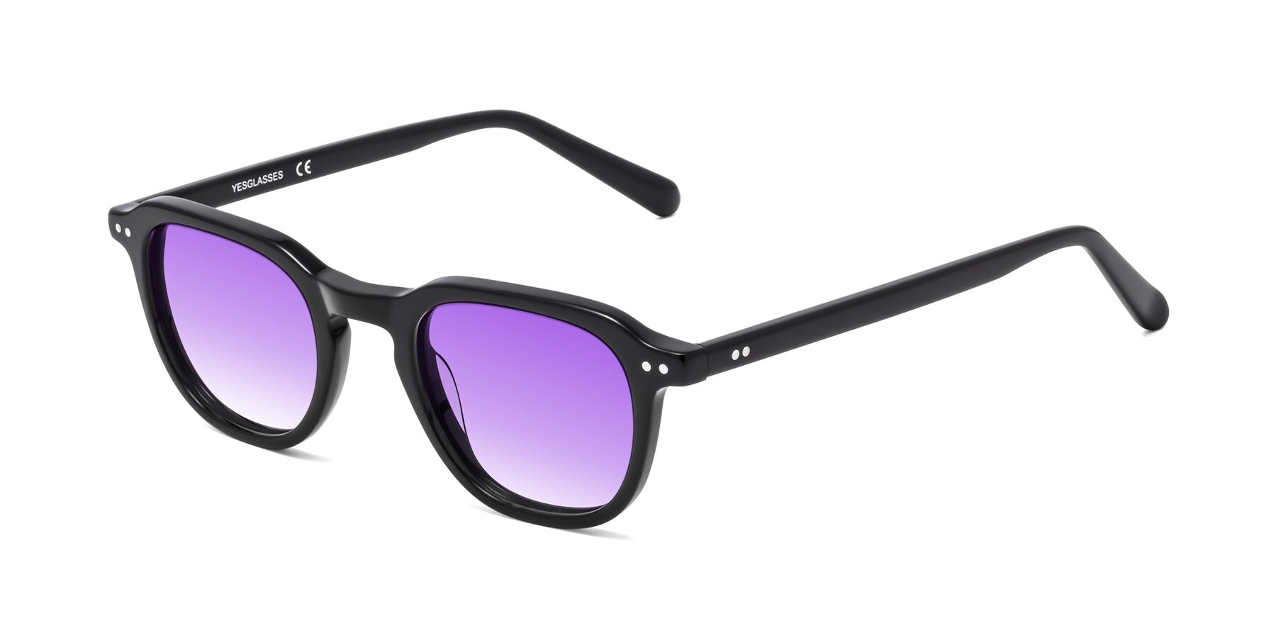 Angle of 1484 in Black with Purple Gradient Lenses