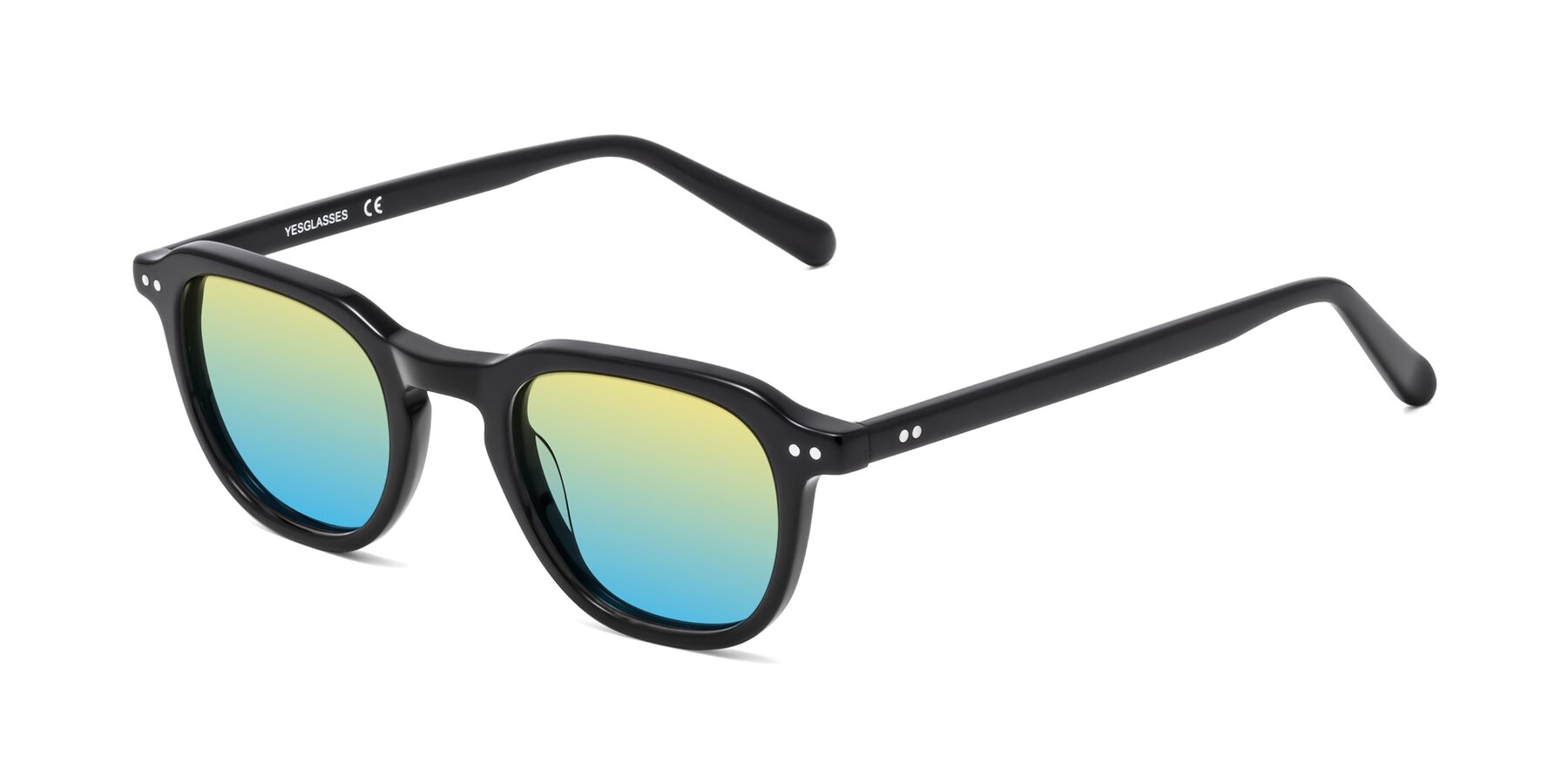 Angle of 1484 in Black with Yellow / Blue Gradient Lenses