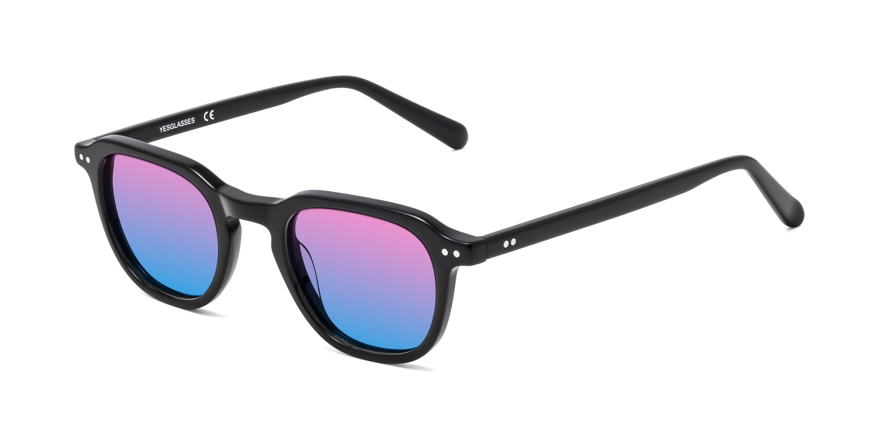 Angle of 1484 in Black with Pink / Blue Gradient Lenses