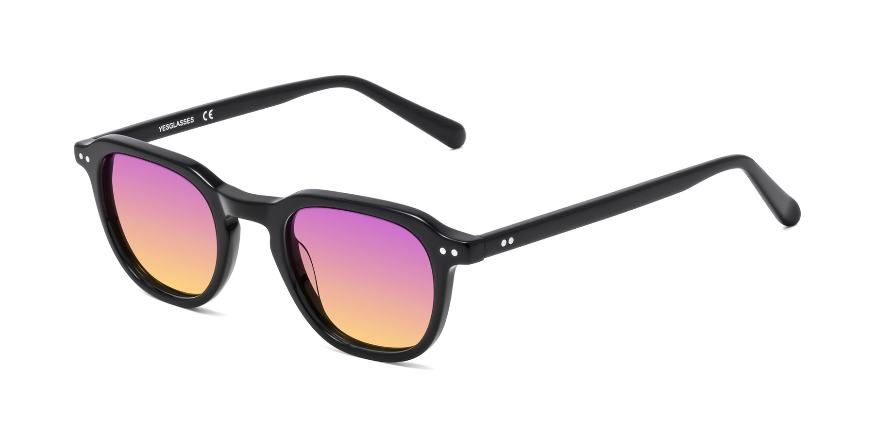 Angle of 1484 in Black with Purple / Yellow Gradient Lenses