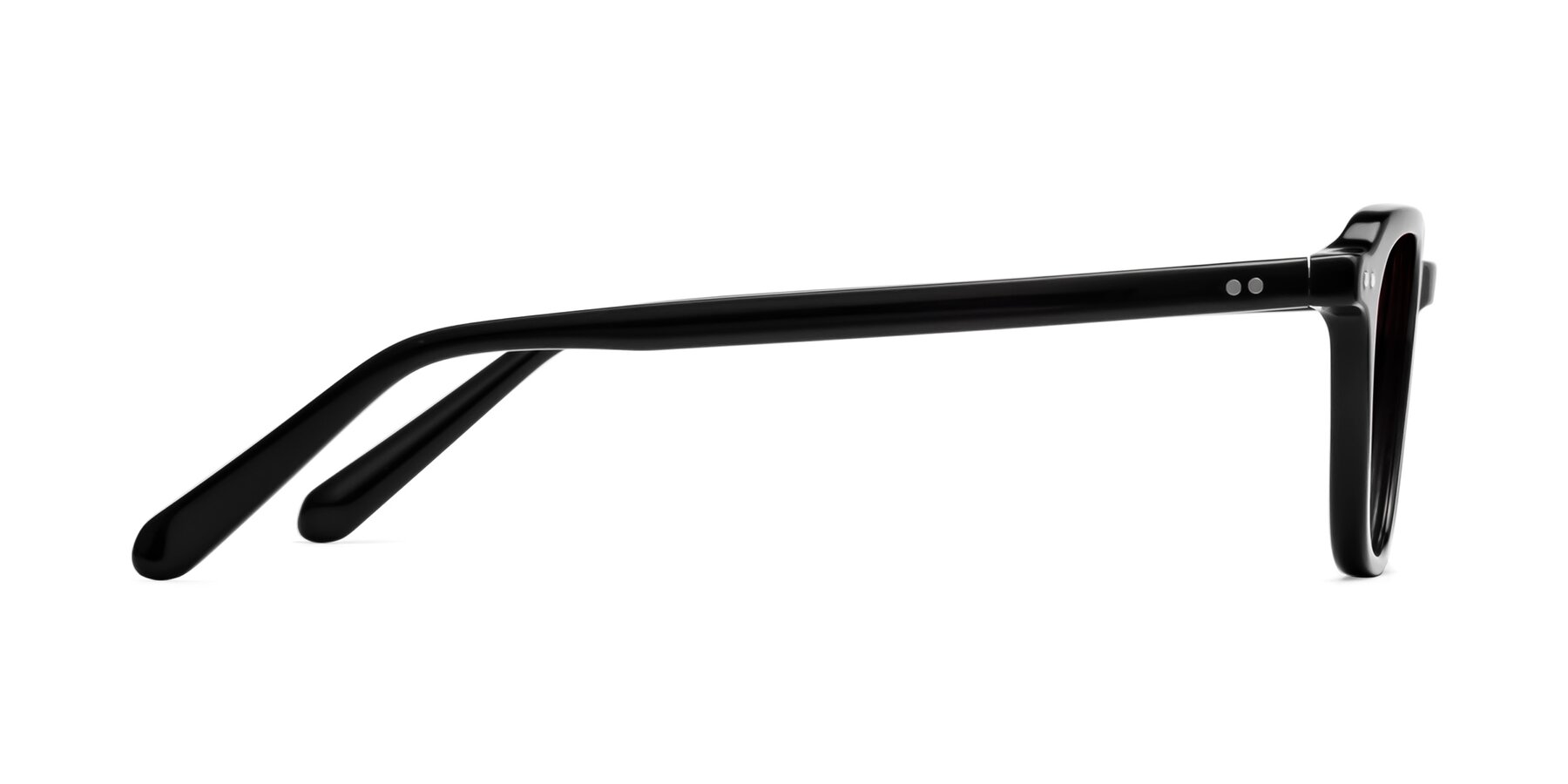 Side of 1484 in Black with Garnet Gradient Lenses