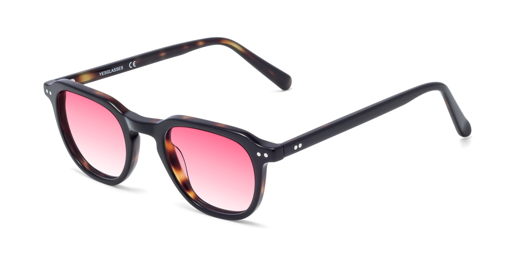 Angle of 1484 in Tortoise with Pink Gradient Lenses