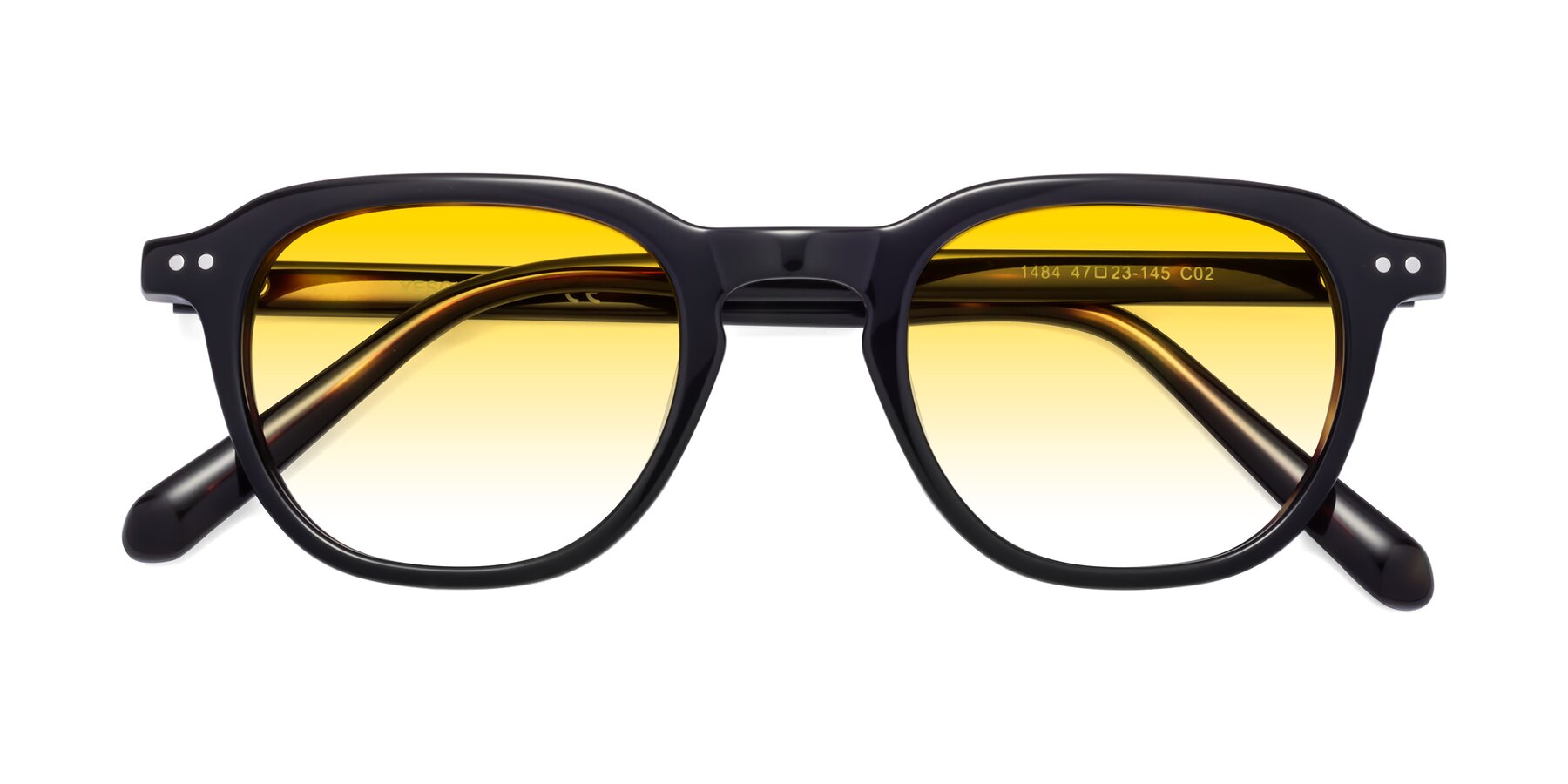 Folded Front of 1484 in Tortoise with Yellow Gradient Lenses