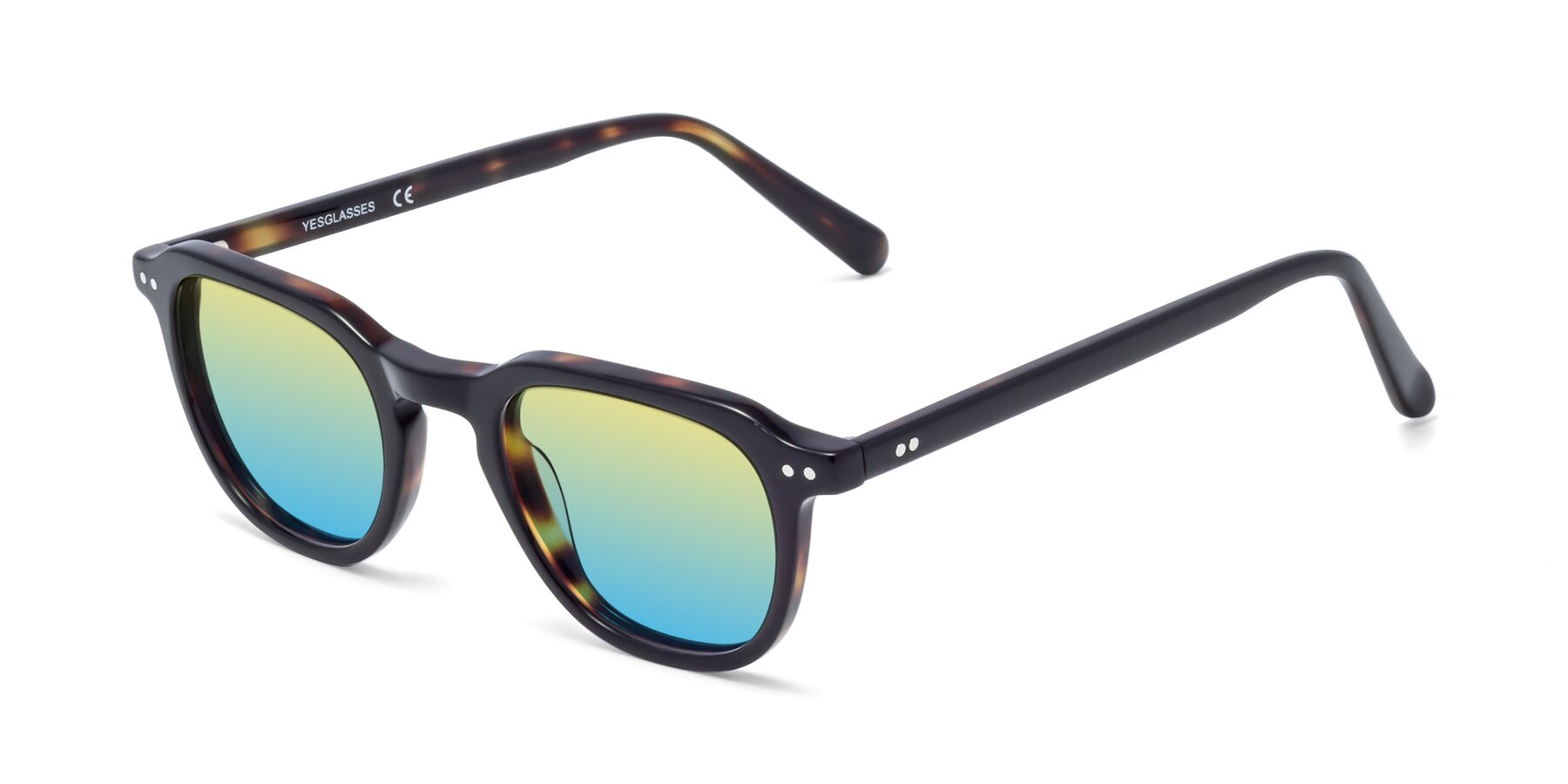 Angle of 1484 in Tortoise with Yellow / Blue Gradient Lenses