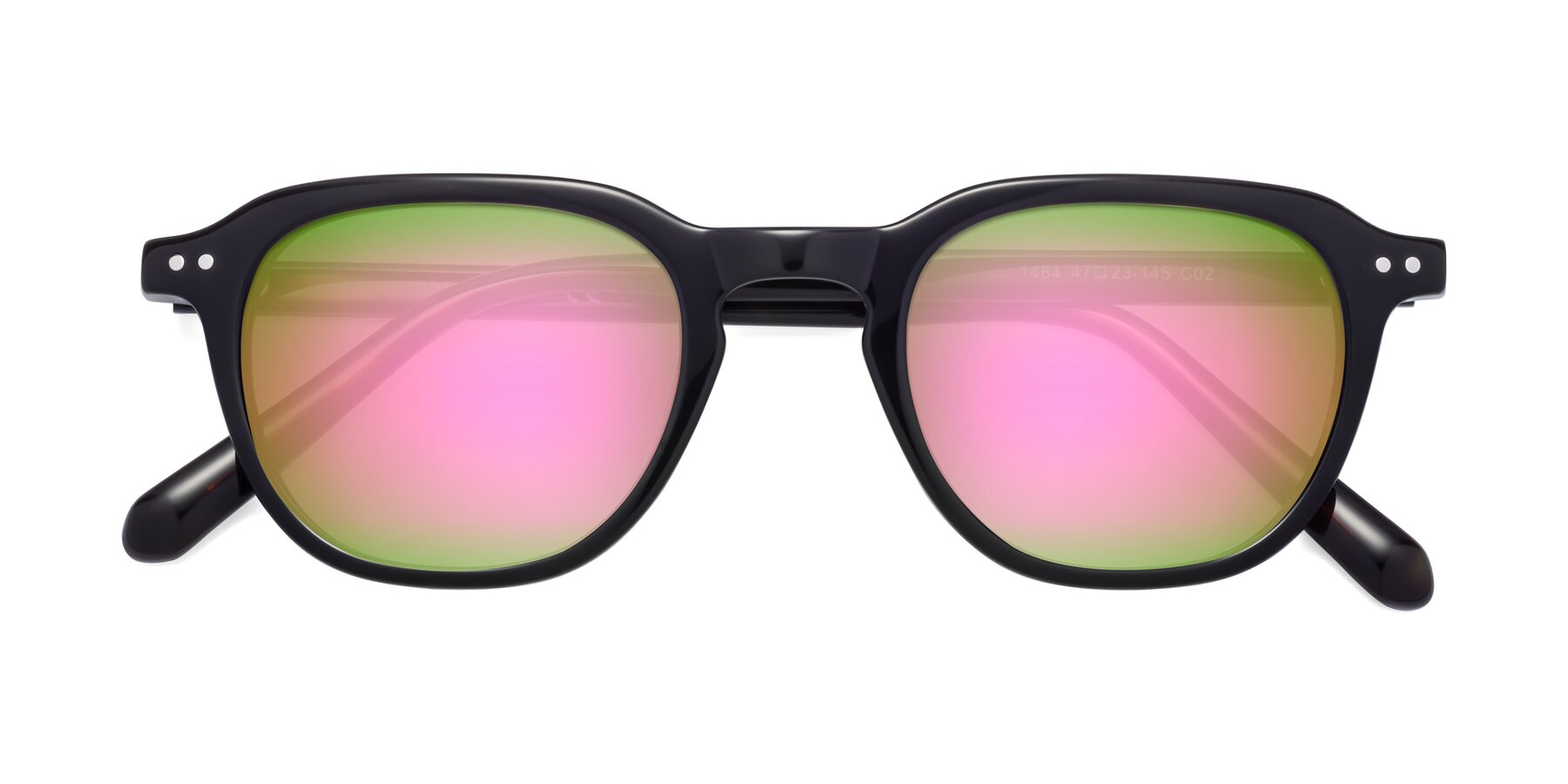Folded Front of 1484 in Tortoise with Pink Mirrored Lenses
