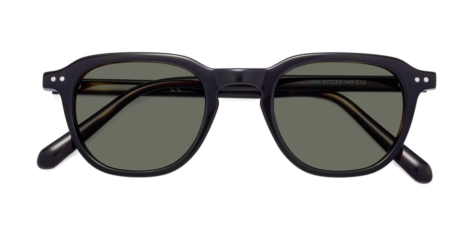 Folded Front of 1484 in Tortoise with Gray Polarized Lenses