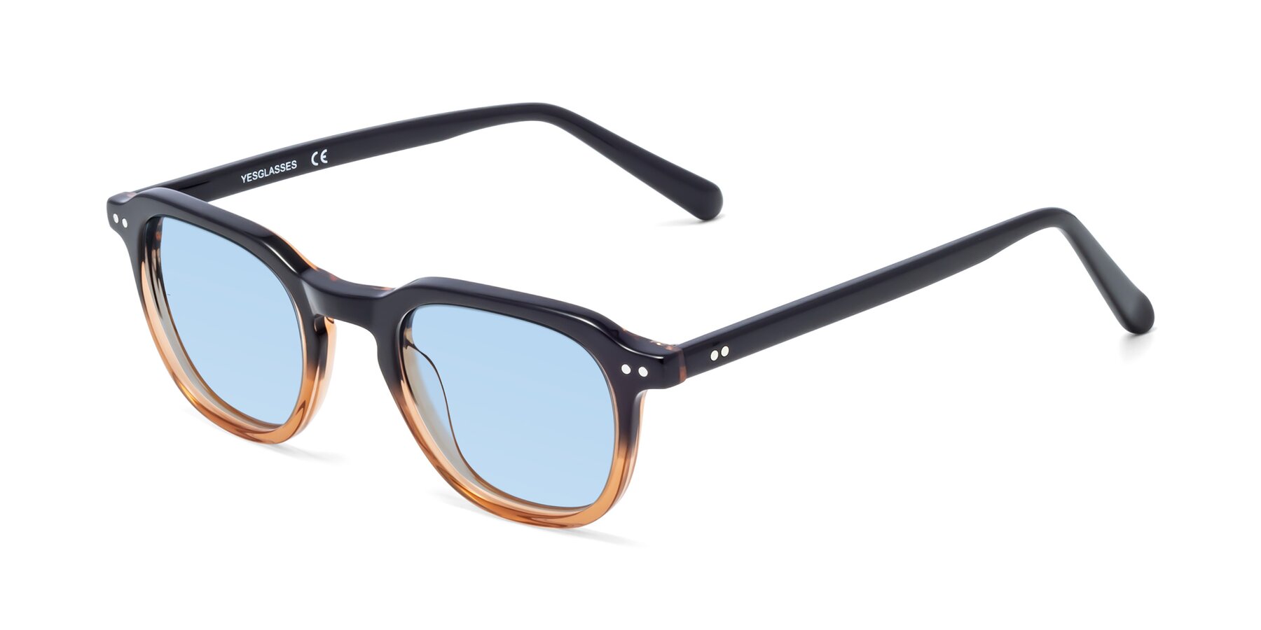 Angle of 1484 in Gradient Brown with Light Blue Tinted Lenses
