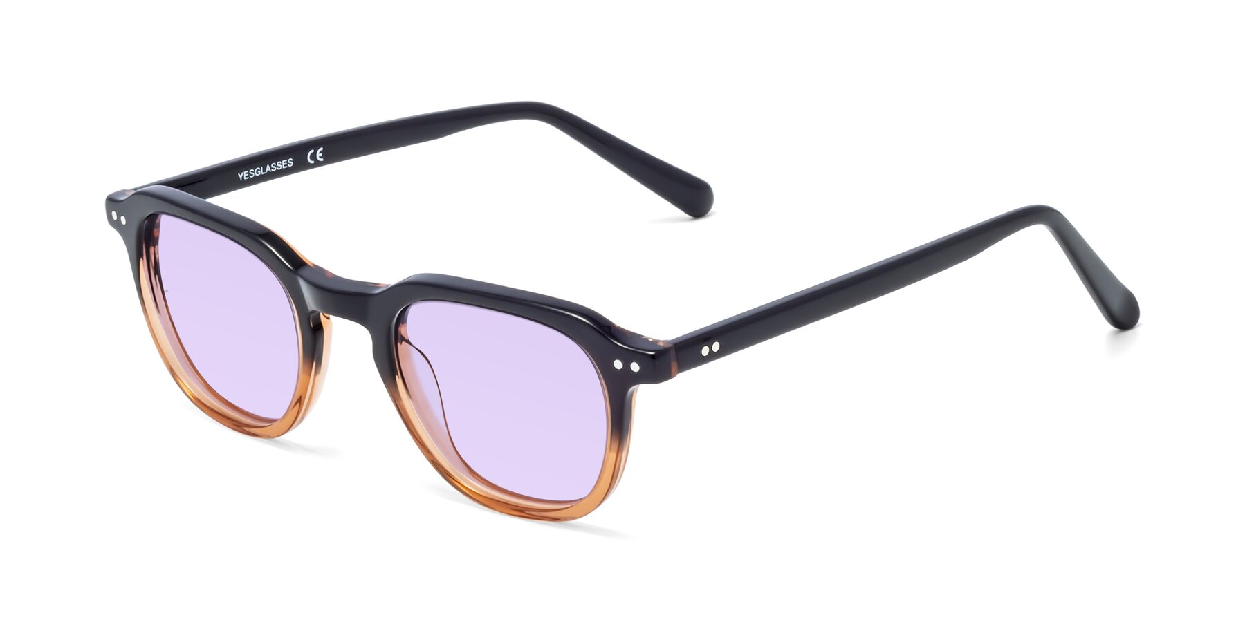 Angle of 1484 in Gradient Brown with Light Purple Tinted Lenses