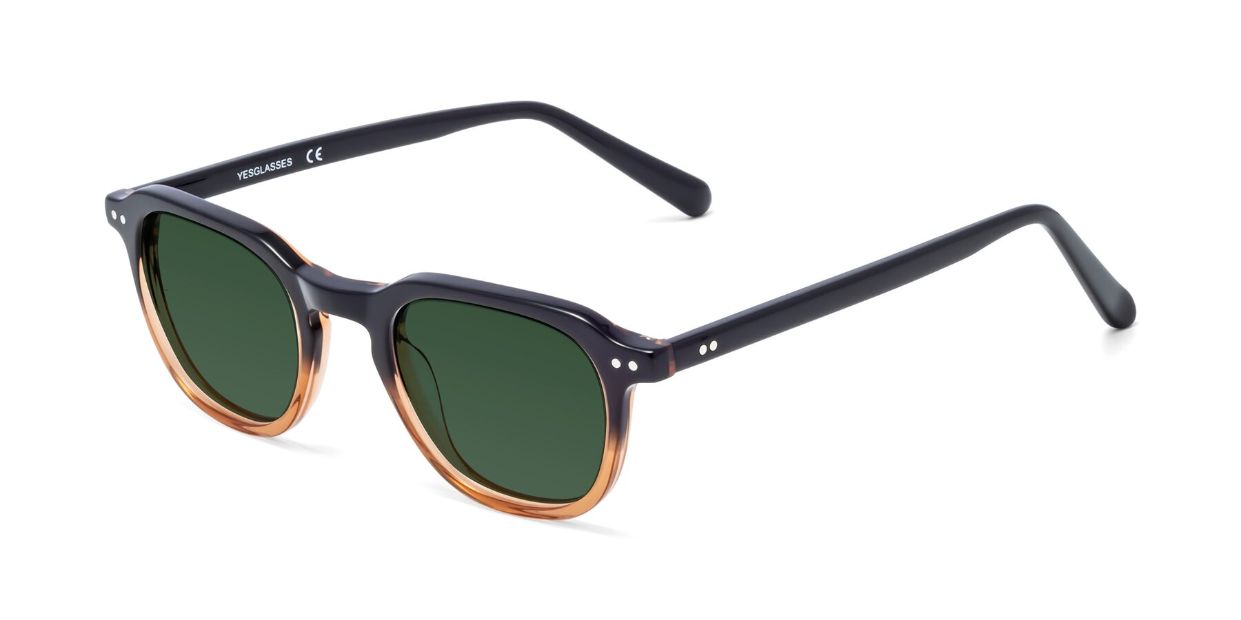 Angle of 1484 in Gradient Brown with Green Tinted Lenses
