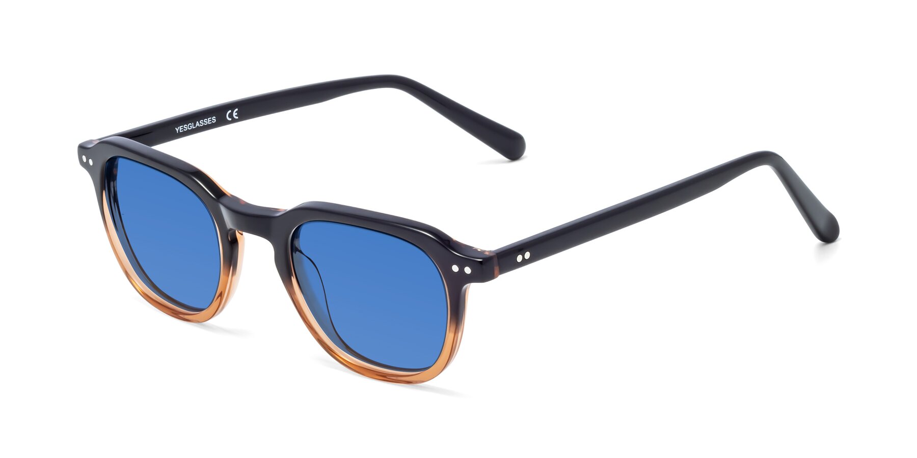 Angle of 1484 in Gradient Brown with Blue Tinted Lenses