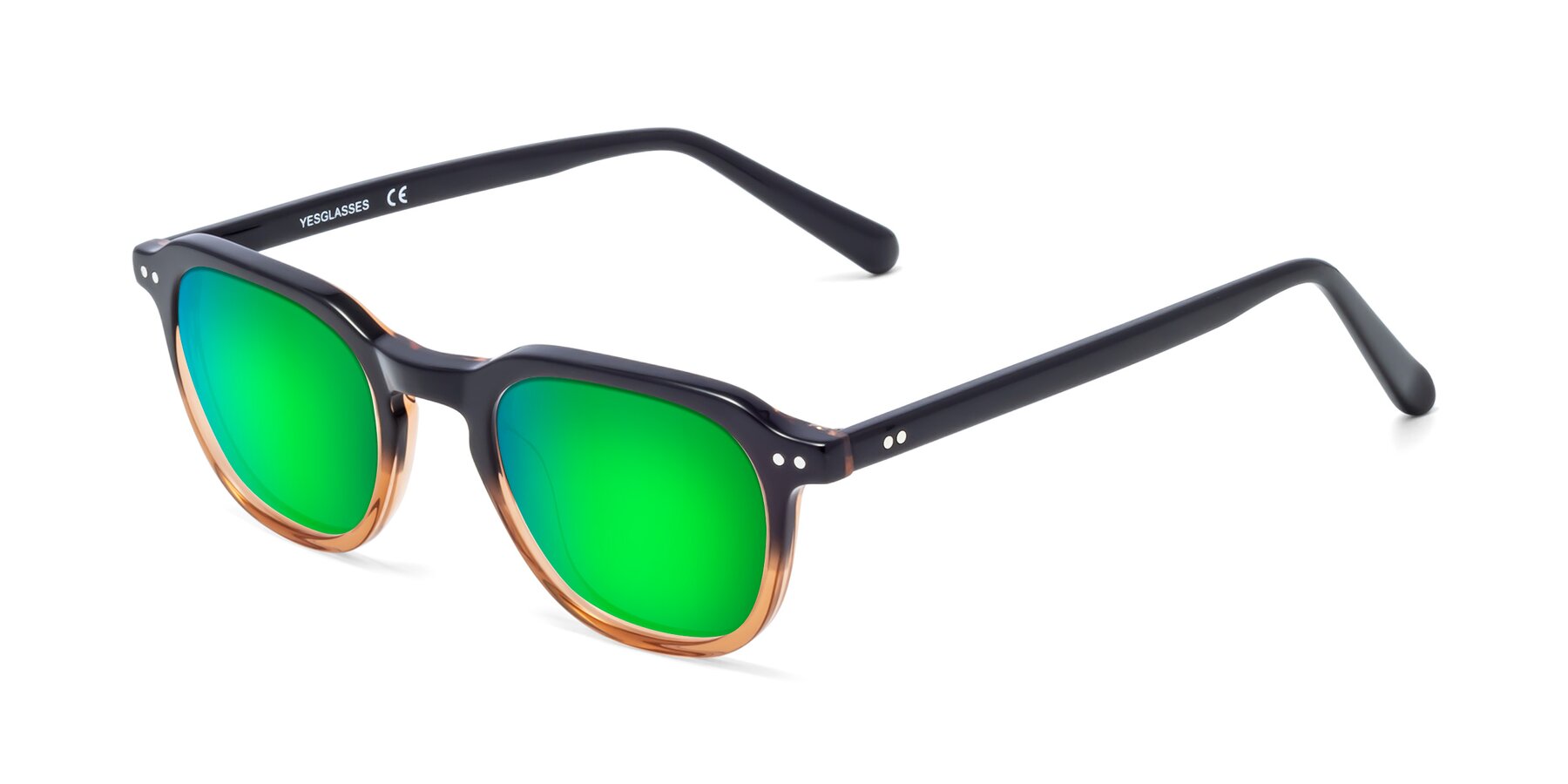 Angle of 1484 in Gradient Brown with Green Mirrored Lenses