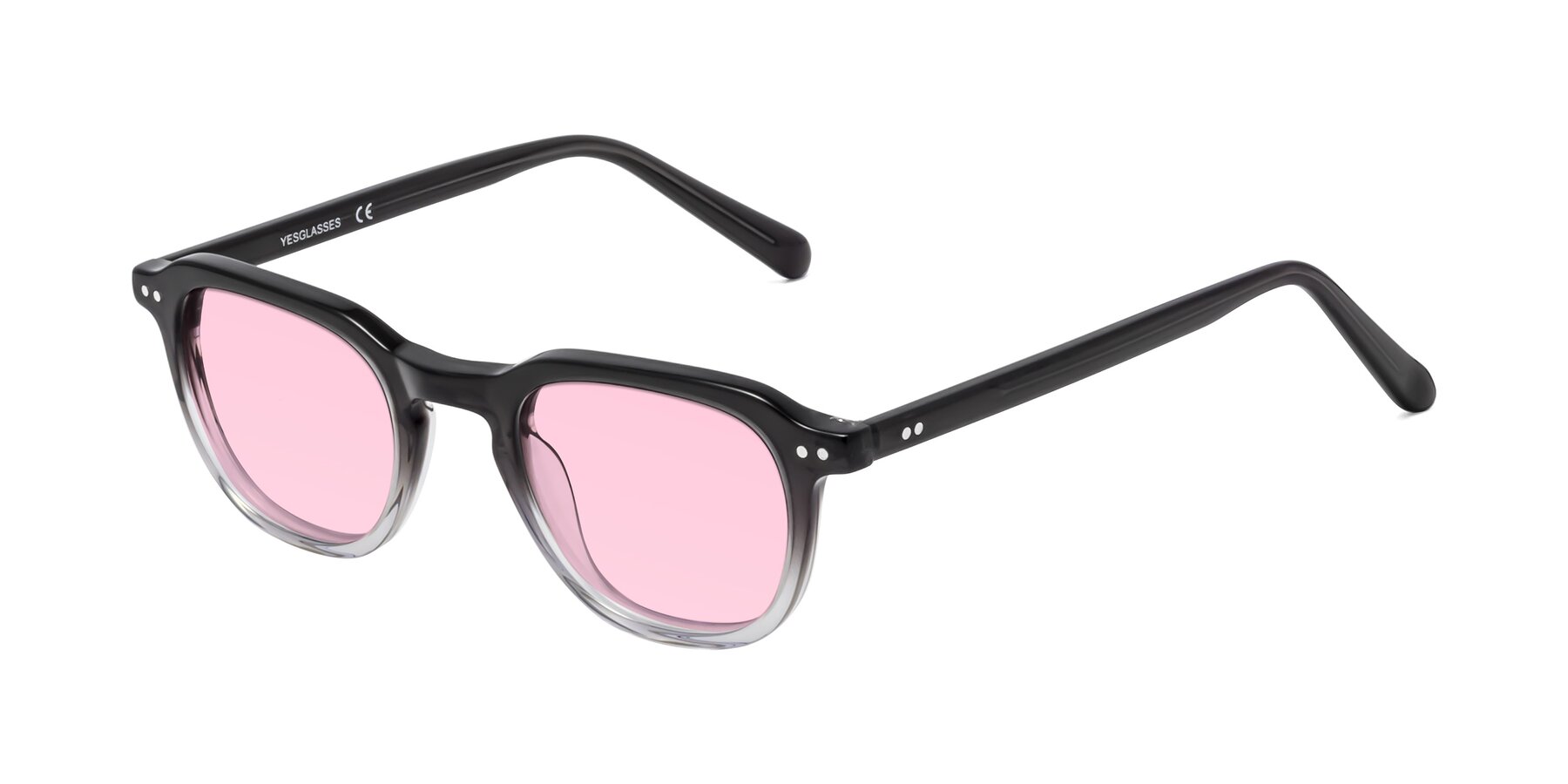 Angle of 1484 in Gradient Gray with Light Pink Tinted Lenses