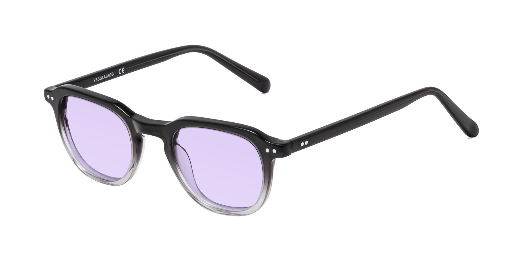 Angle of 1484 in Gradient Gray with Light Purple Tinted Lenses