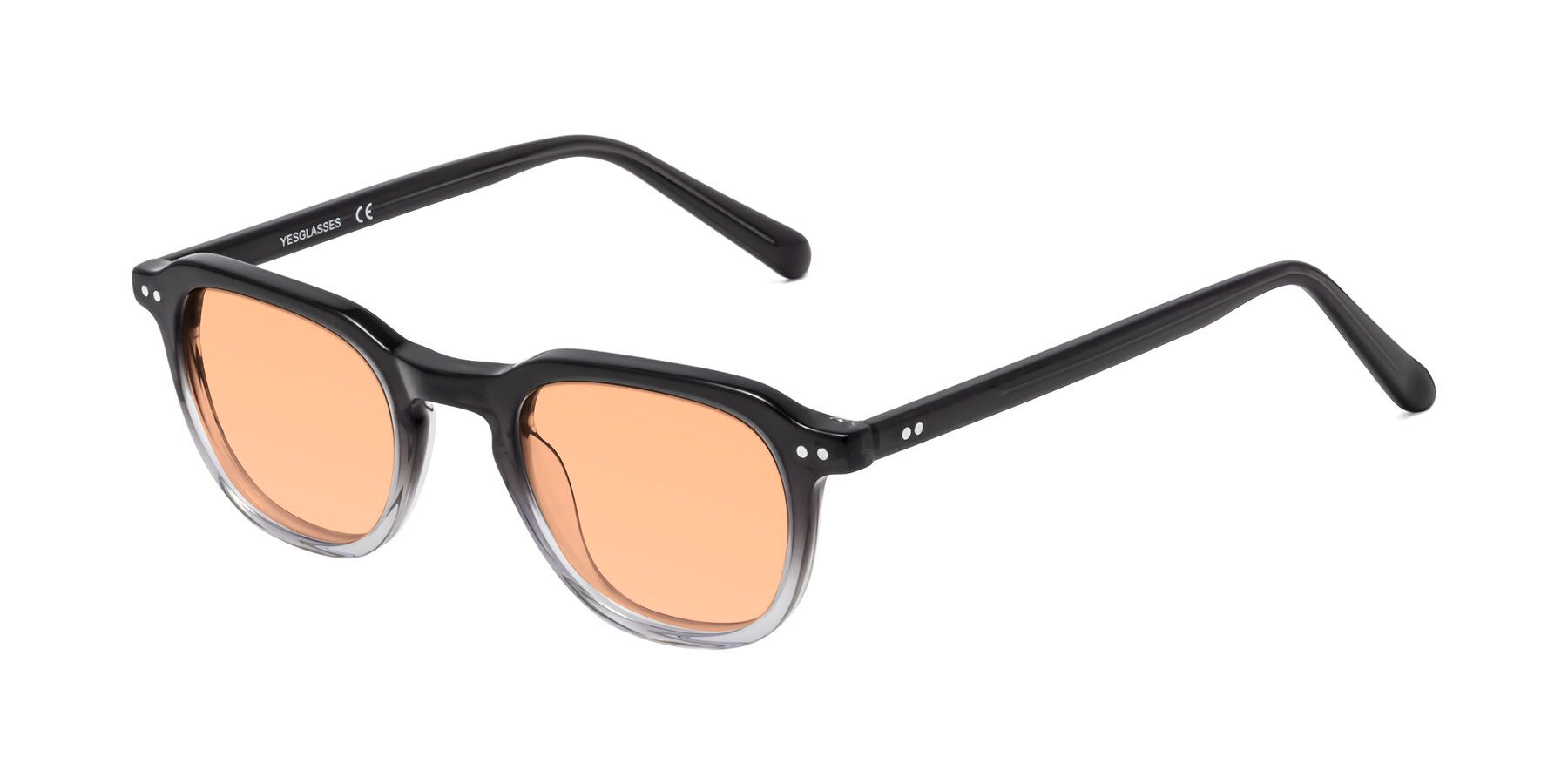 Angle of 1484 in Gradient Gray with Light Orange Tinted Lenses