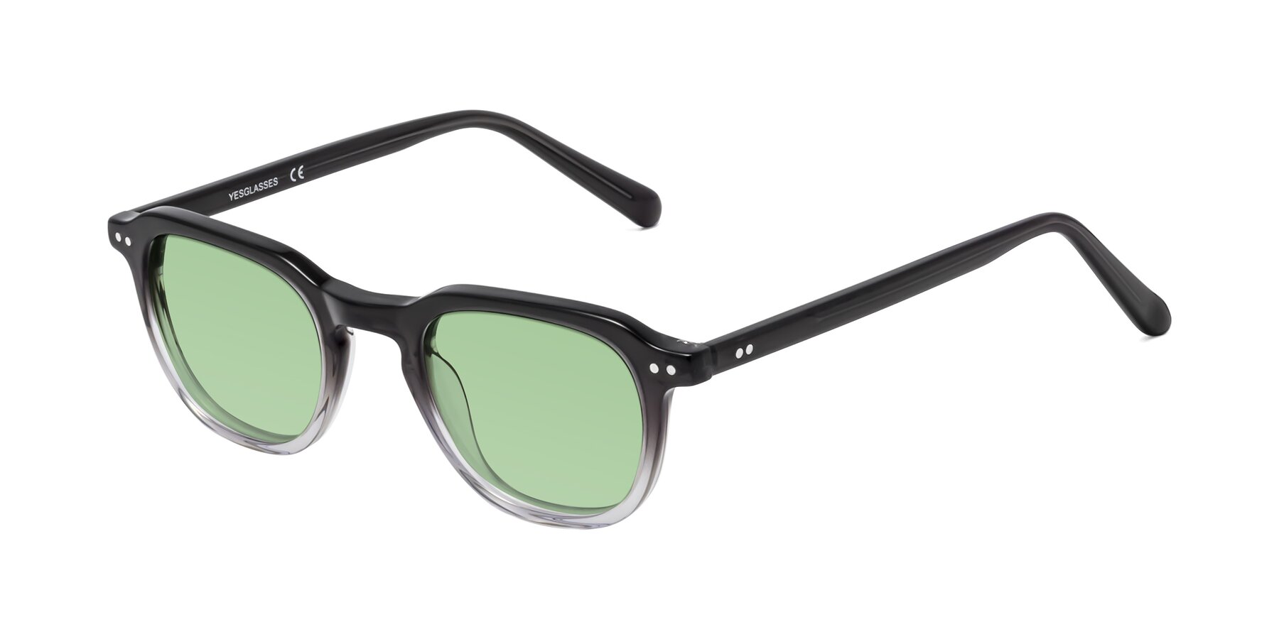 Angle of 1484 in Gradient Gray with Medium Green Tinted Lenses
