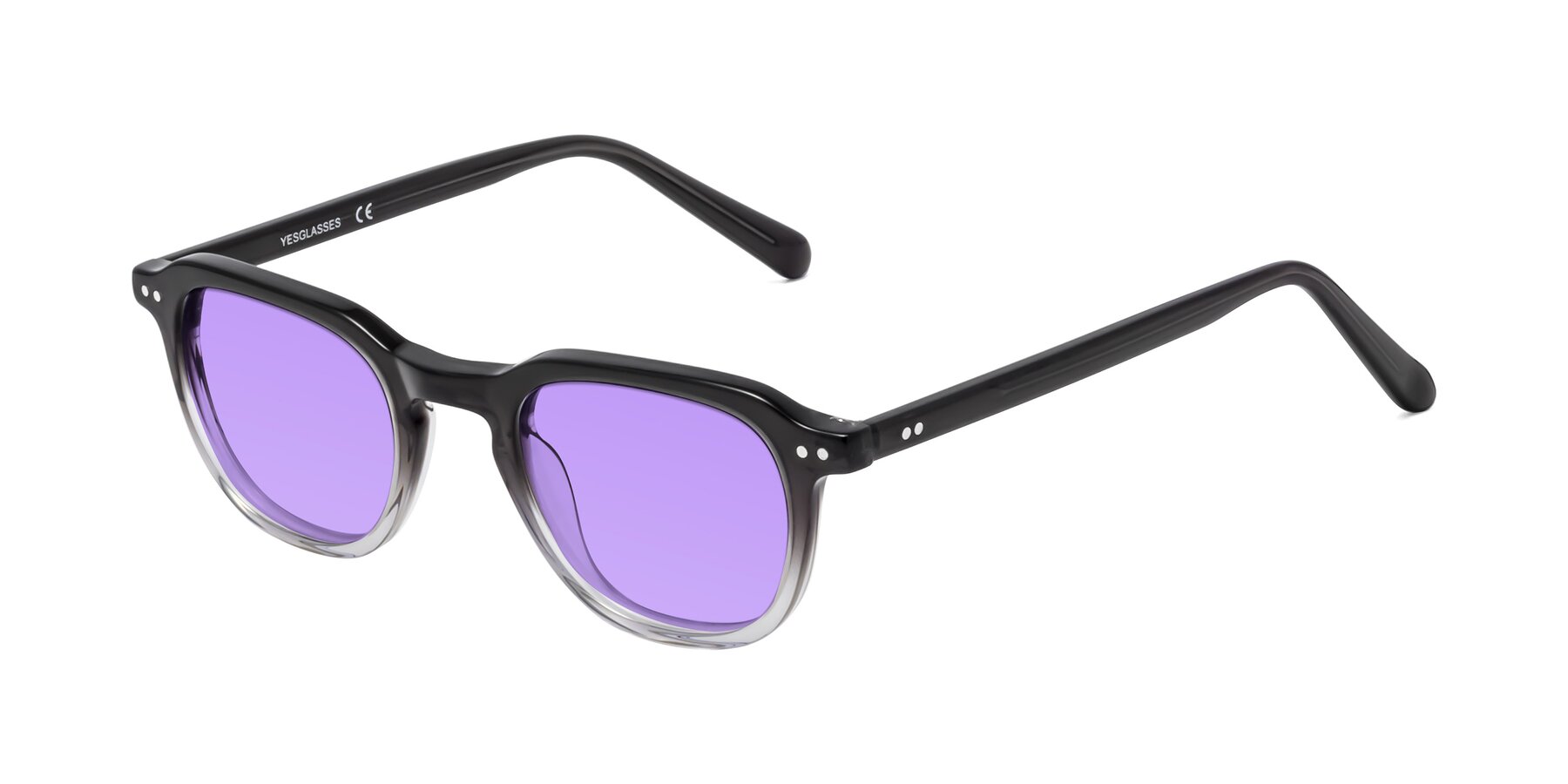 Angle of 1484 in Gradient Gray with Medium Purple Tinted Lenses