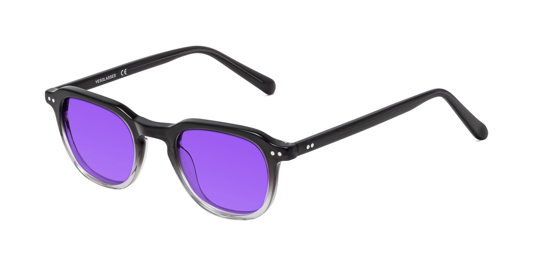 Angle of 1484 in Gradient Gray with Purple Tinted Lenses