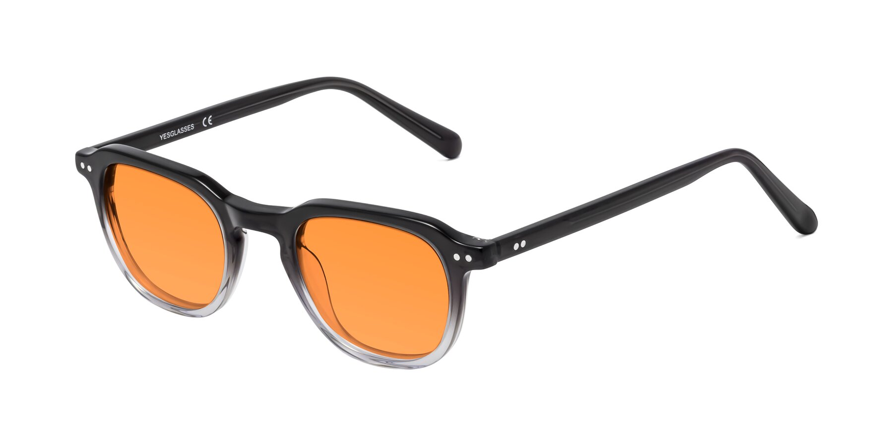 Angle of 1484 in Gradient Gray with Orange Tinted Lenses